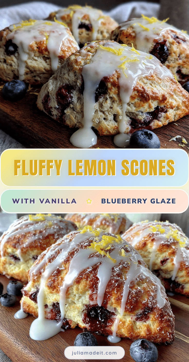 fluffy lemon blueberry scones recipe