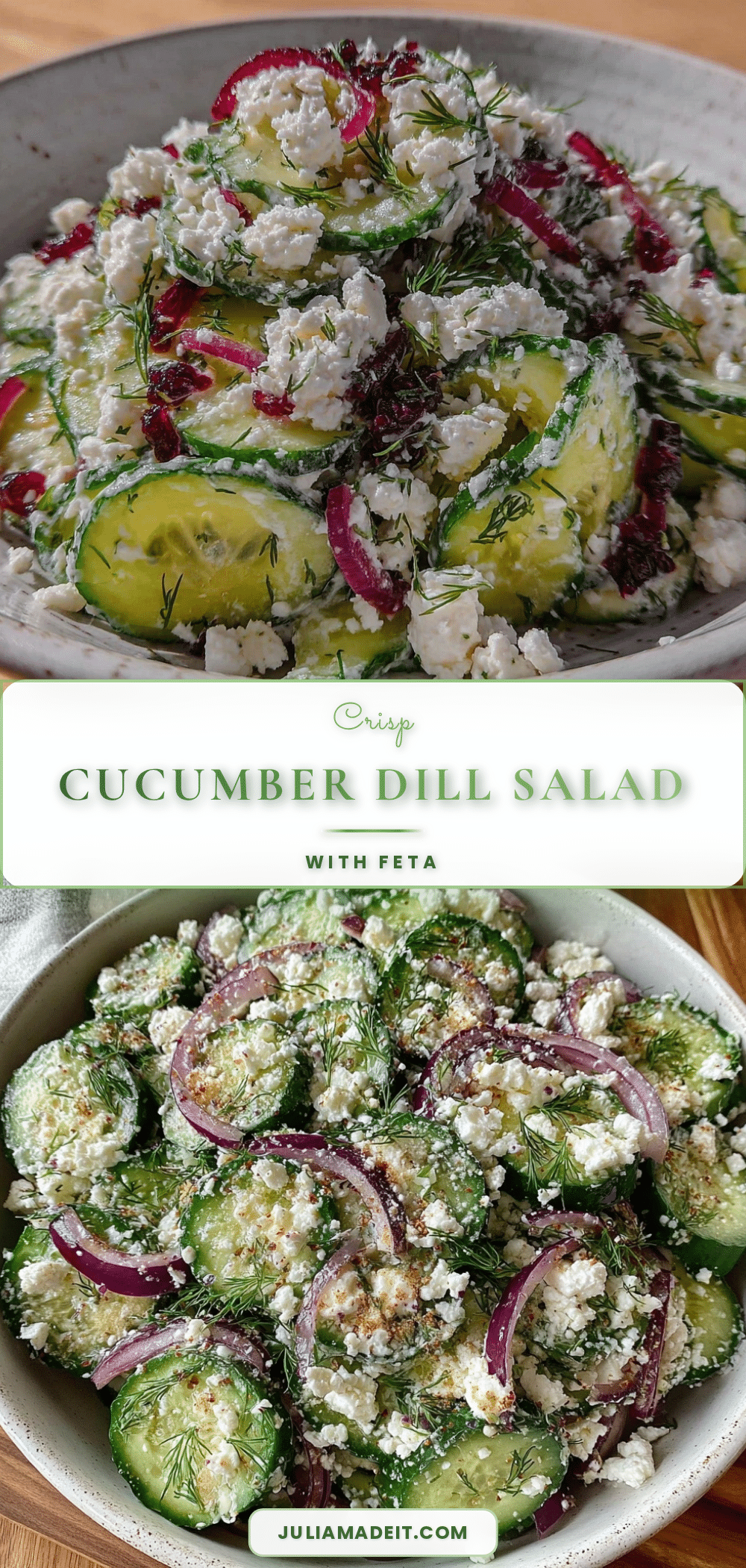 fresh crisp cucumber dill salad recipe