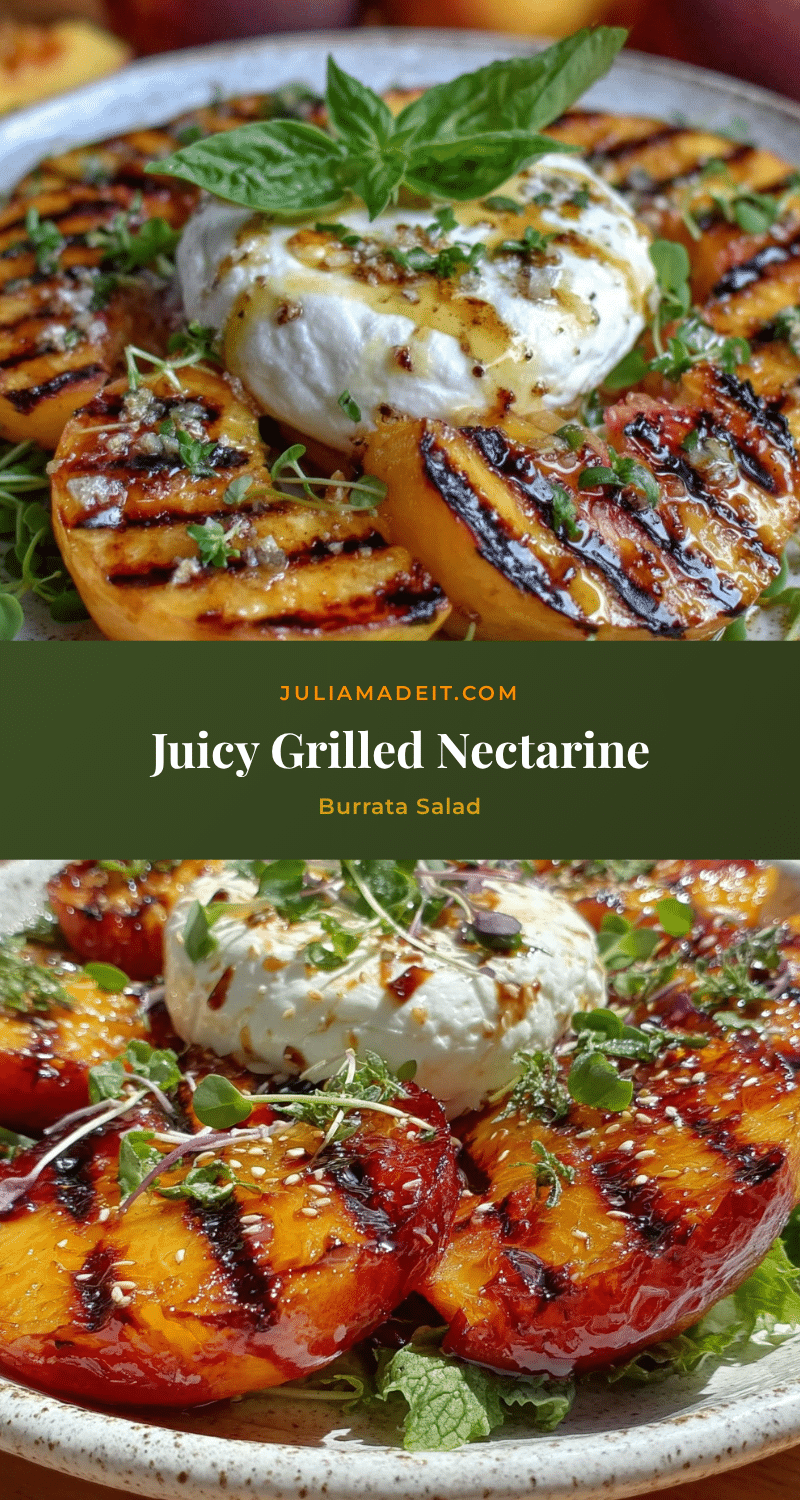 fresh grilled nectarine and burrata salad recipe