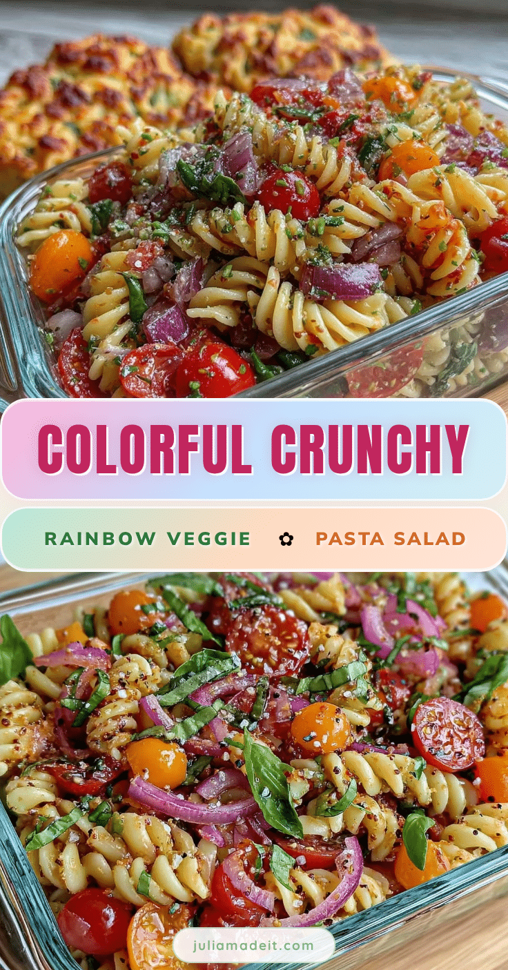 fresh rainbow veggie pasta salad recipe