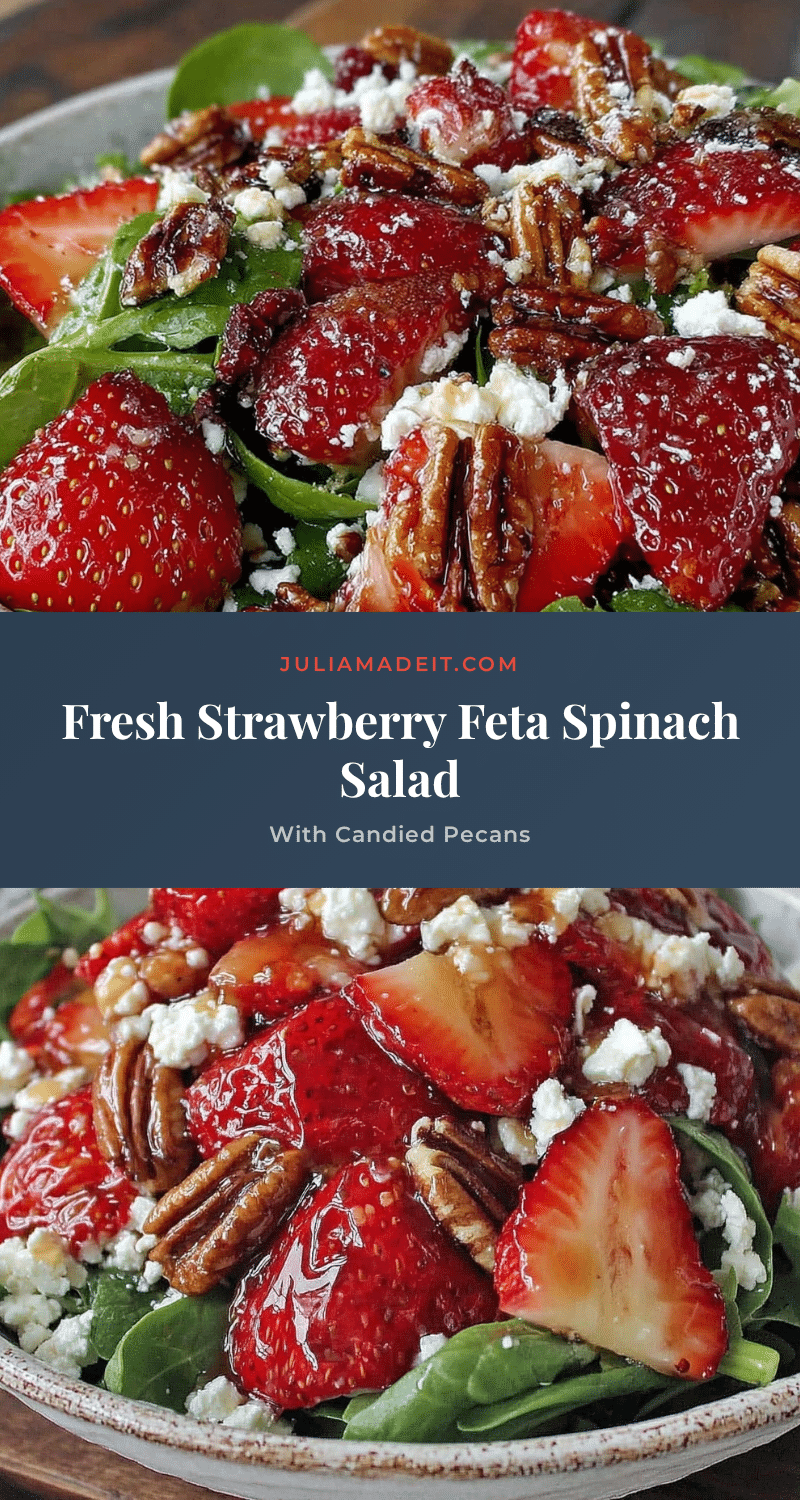 fresh strawberry feta spinach salad recipe