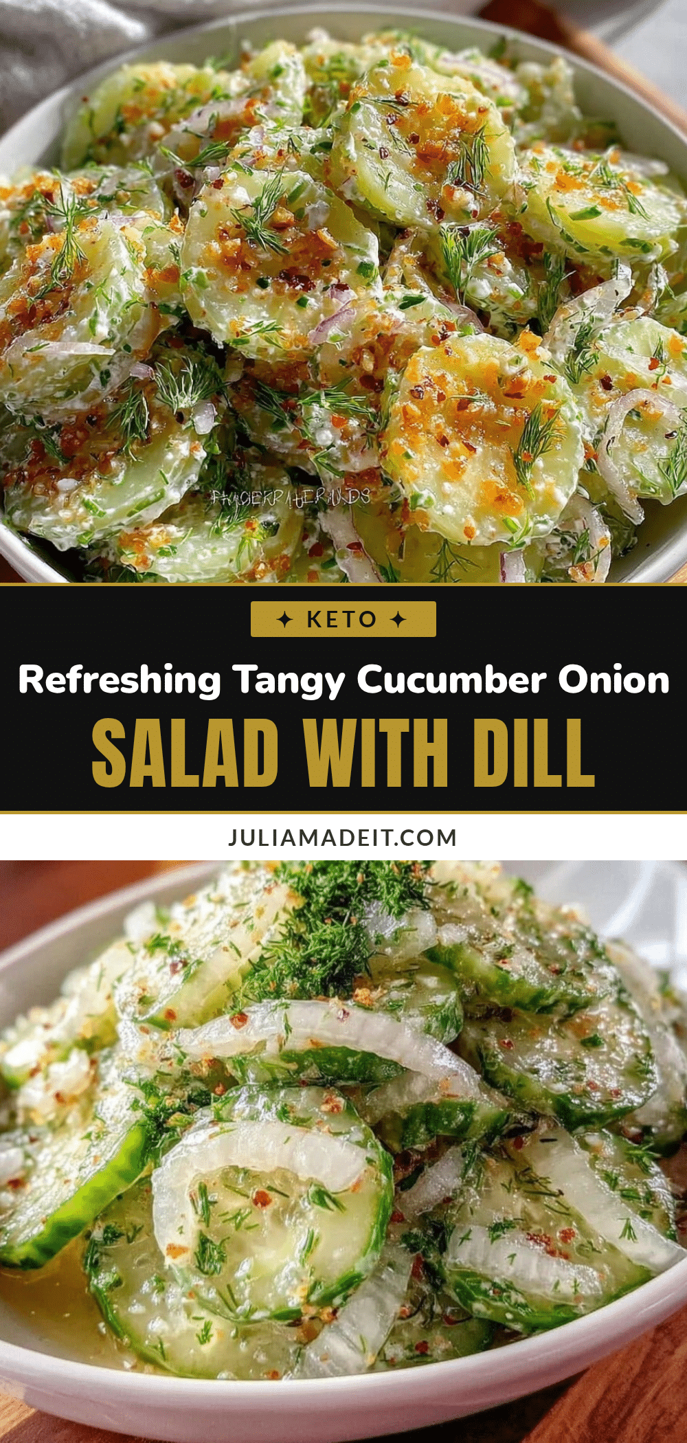 fresh tangy cucumber onion salad recipe
