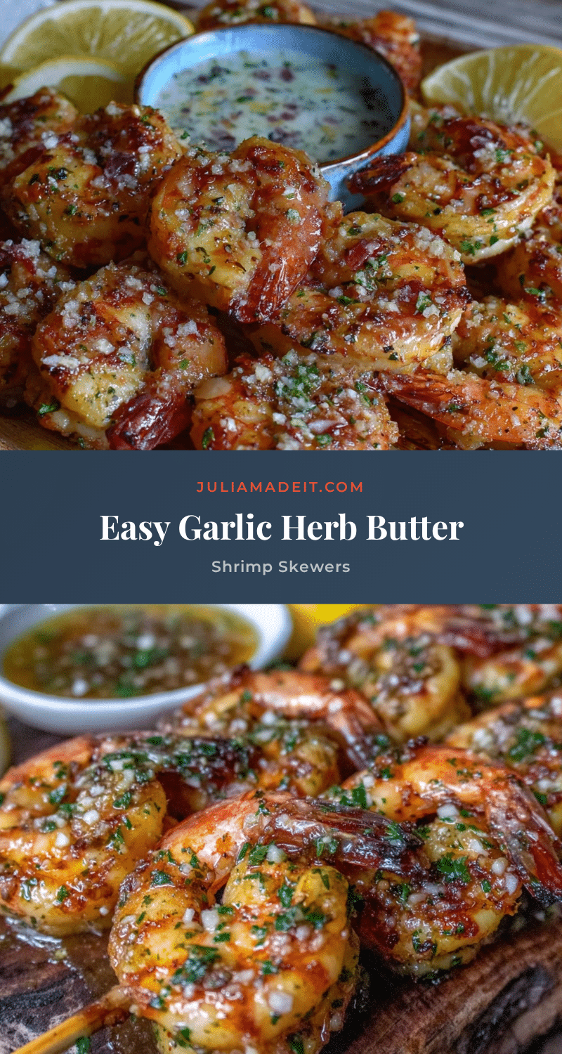 garlic herb butter shrimp skewers recipe