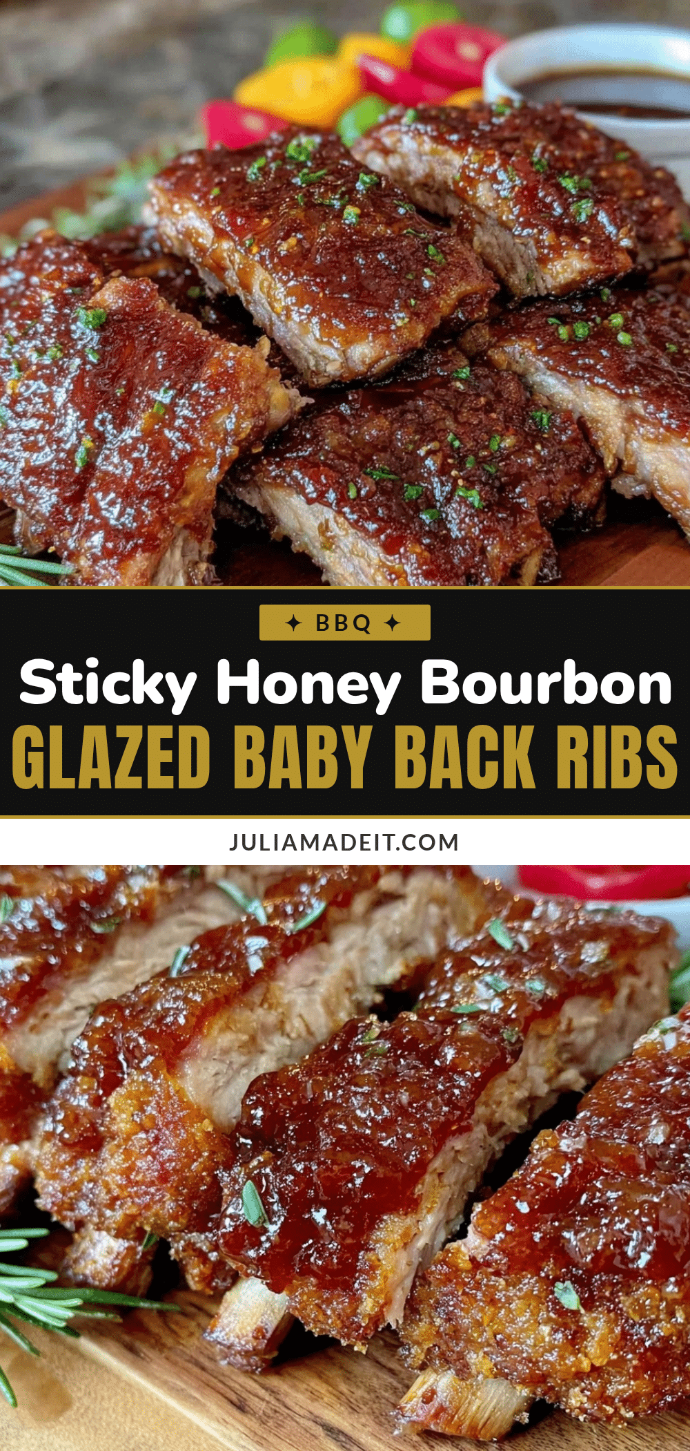 honey bourbon glazed baby back ribs recipe
