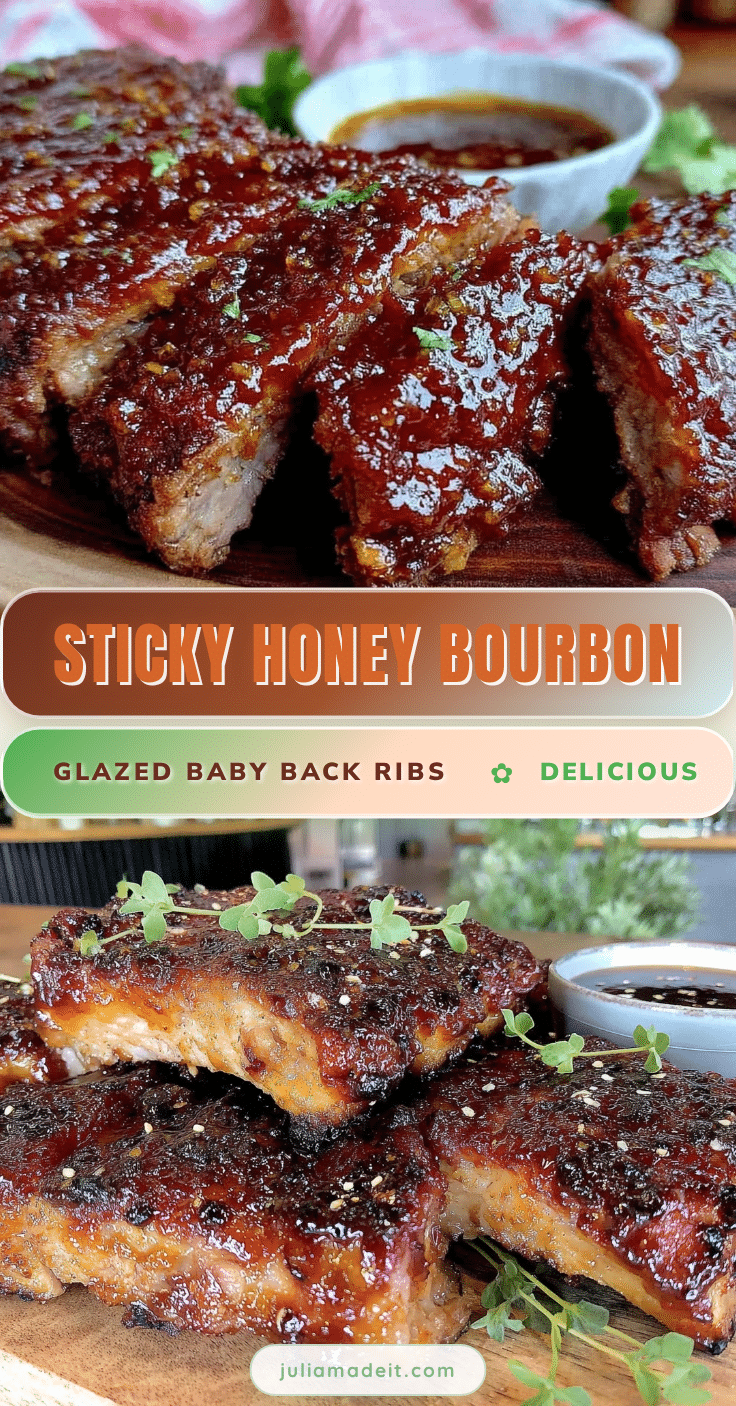 honey bourbon glazed baby back ribs recipe