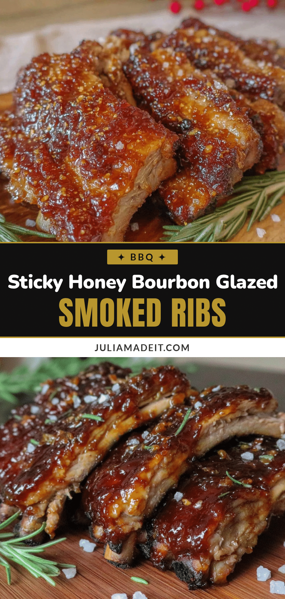 honey bourbon glazed smoked ribs recipe