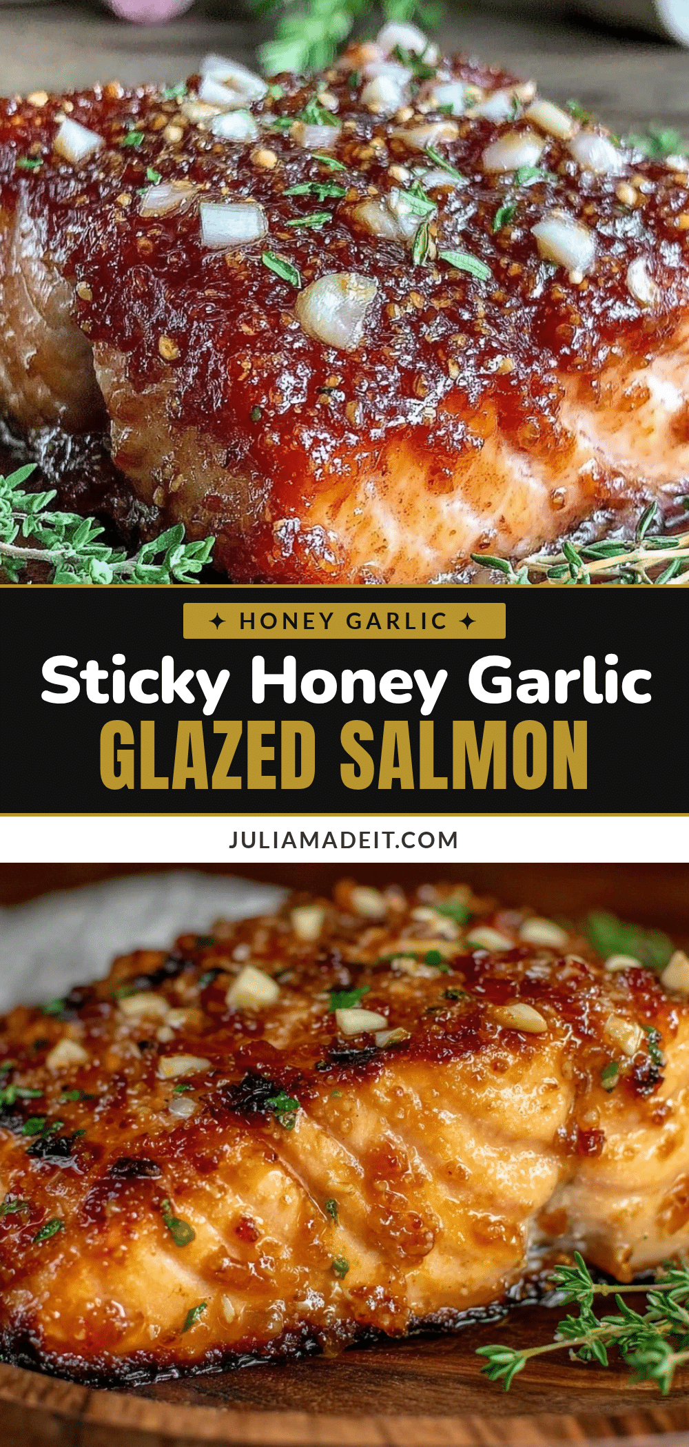 honey garlic glazed salmon recipe