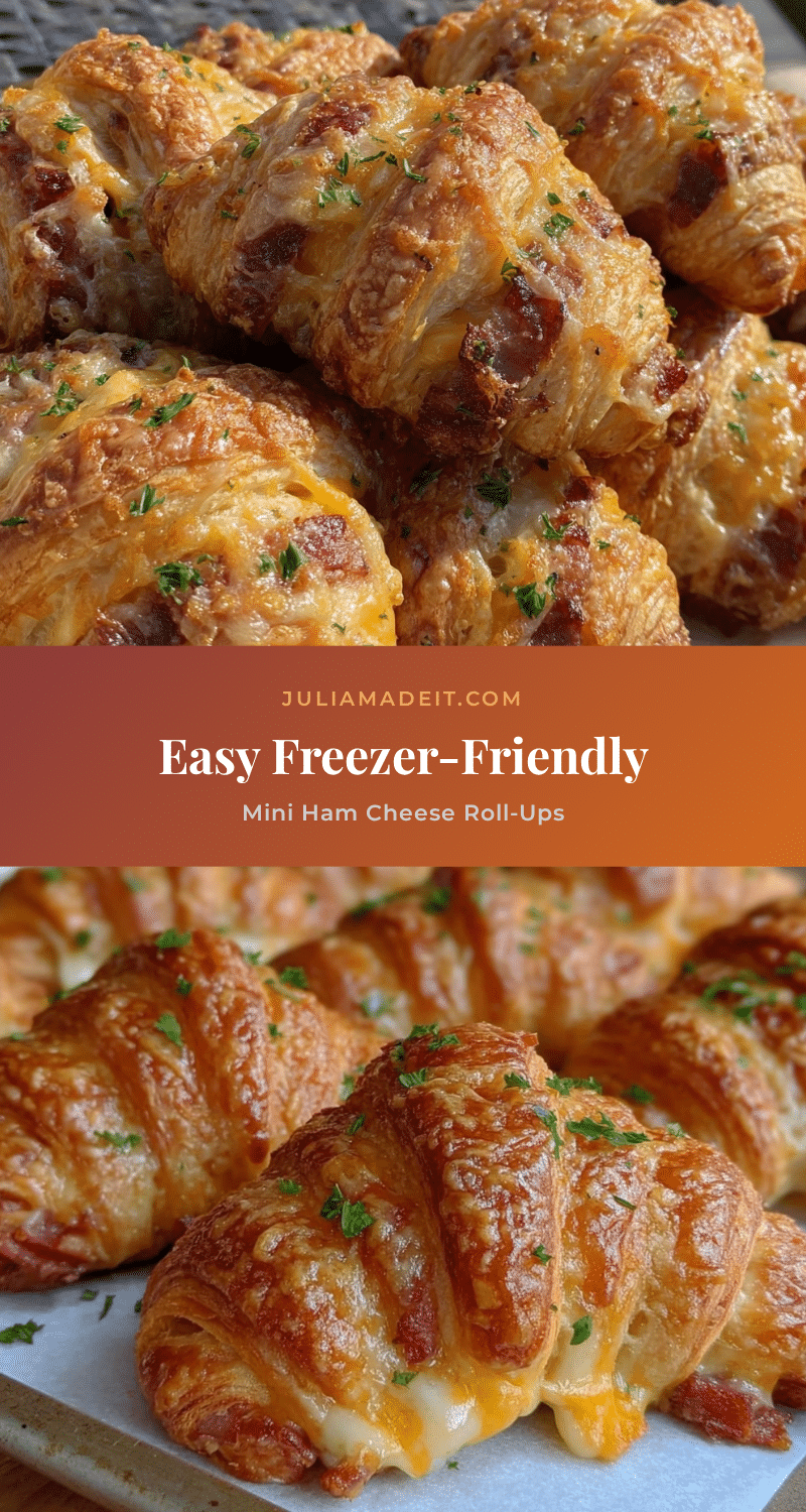 mini ham and cheese croissant roll-ups recipe