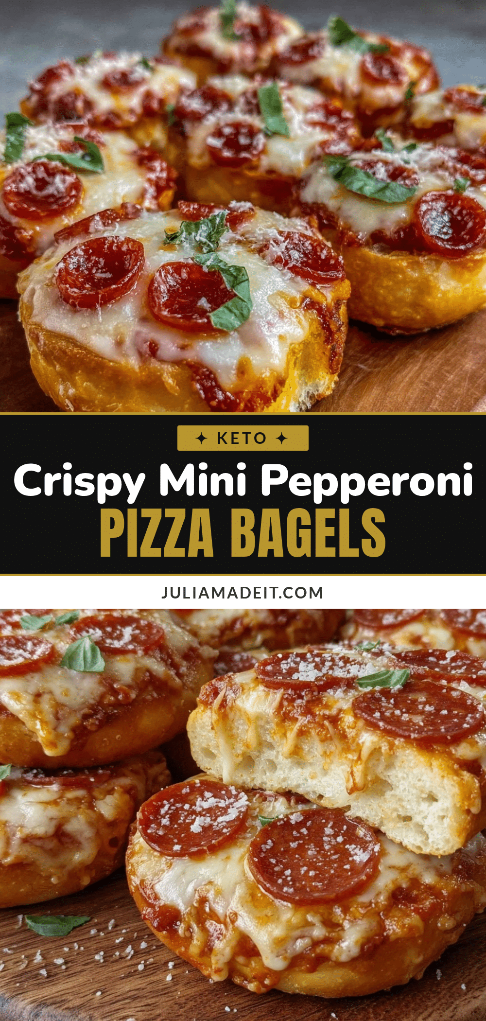 mini pepperoni pizza bagels recipe