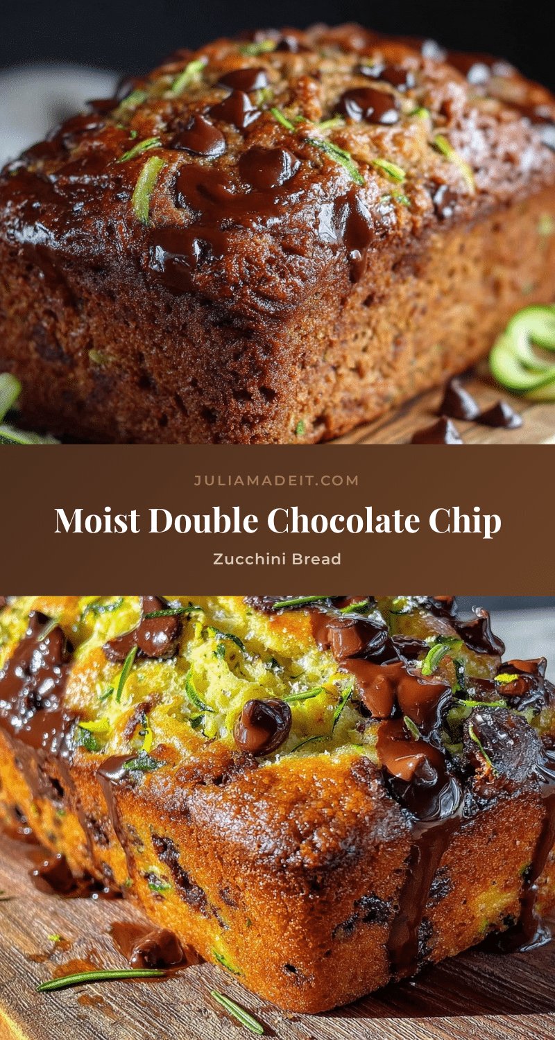 moist double chocolate chip zucchini bread recipe
