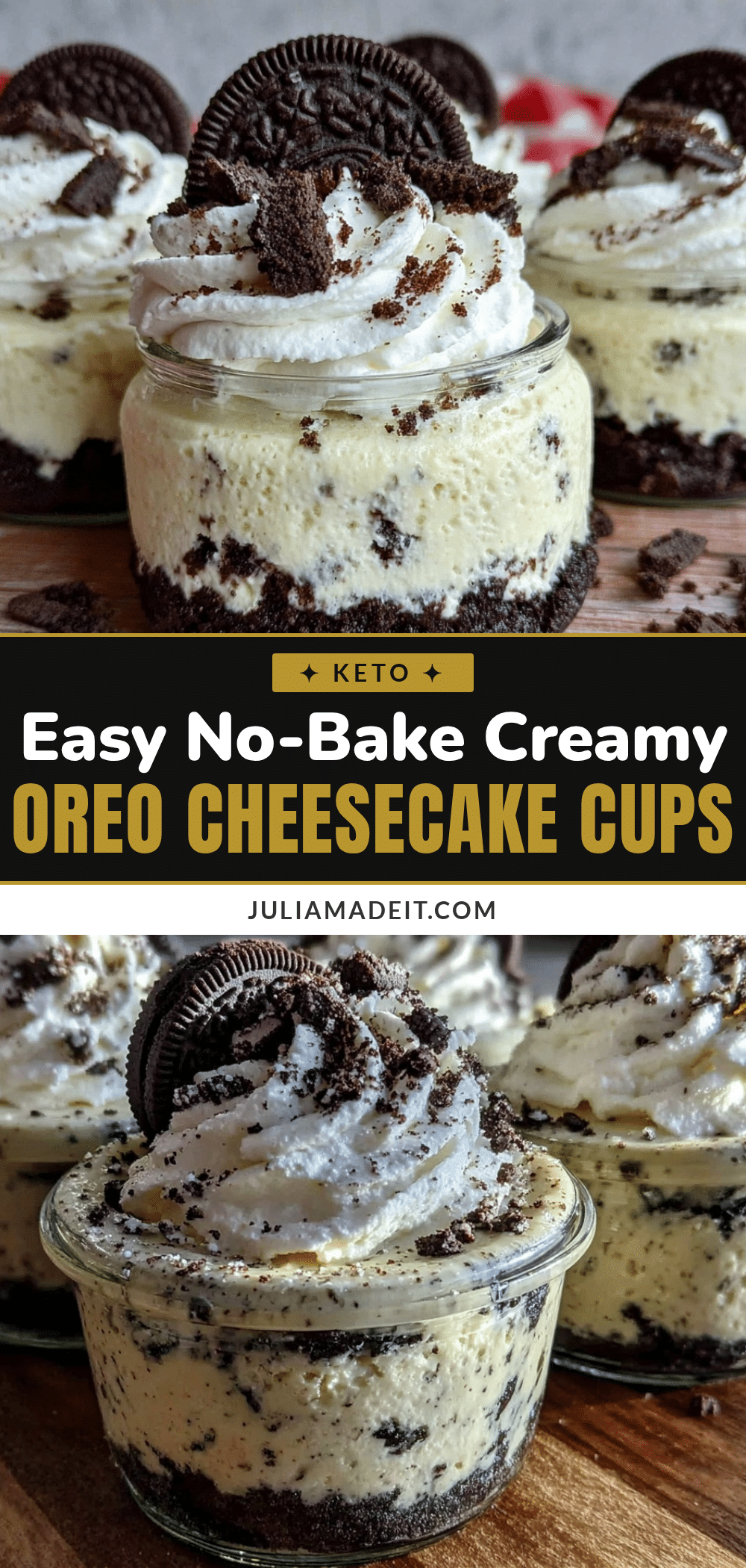no bake oreo cheesecake cups recipe