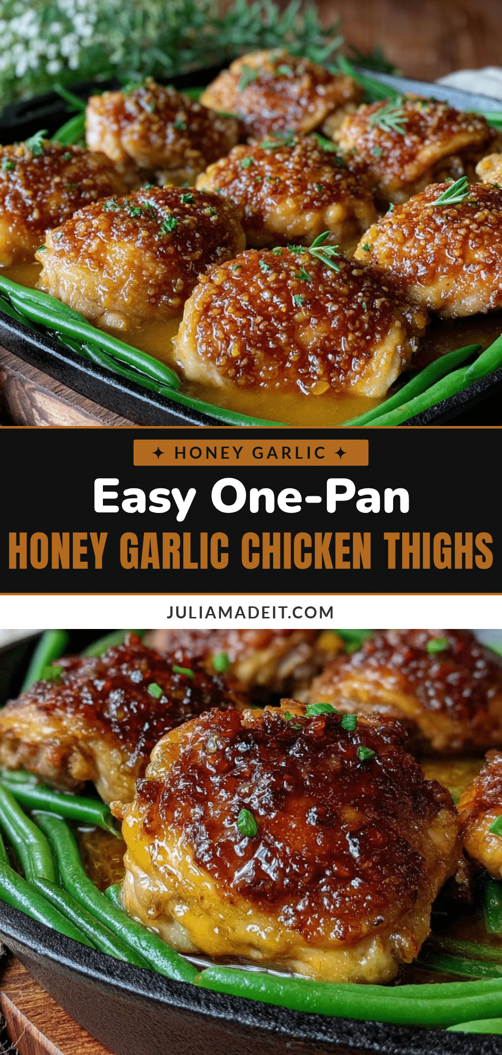 one-pan honey garlic chicken thighs recipe
