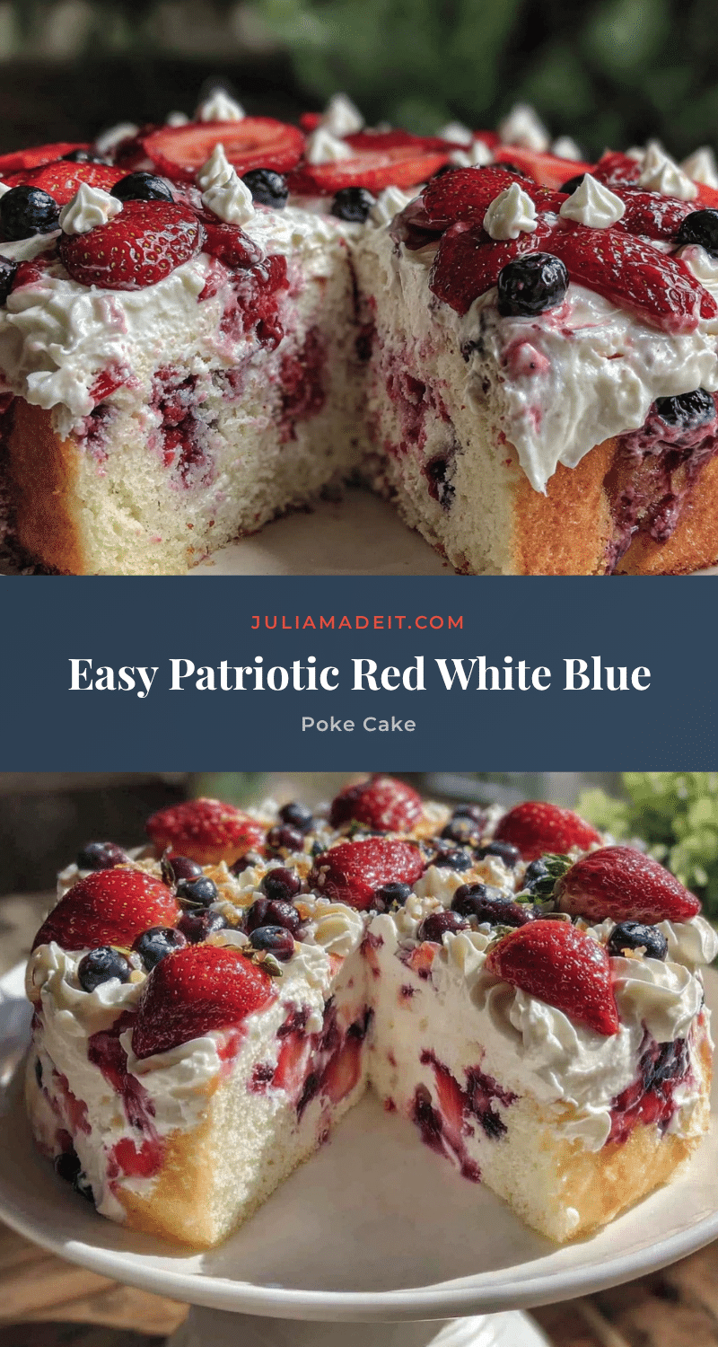 patriotic red white and blue poke cake recipe