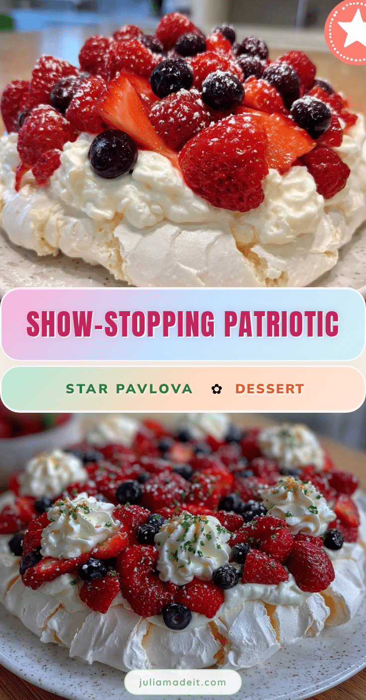 patriotic star spangled pavlova recipe