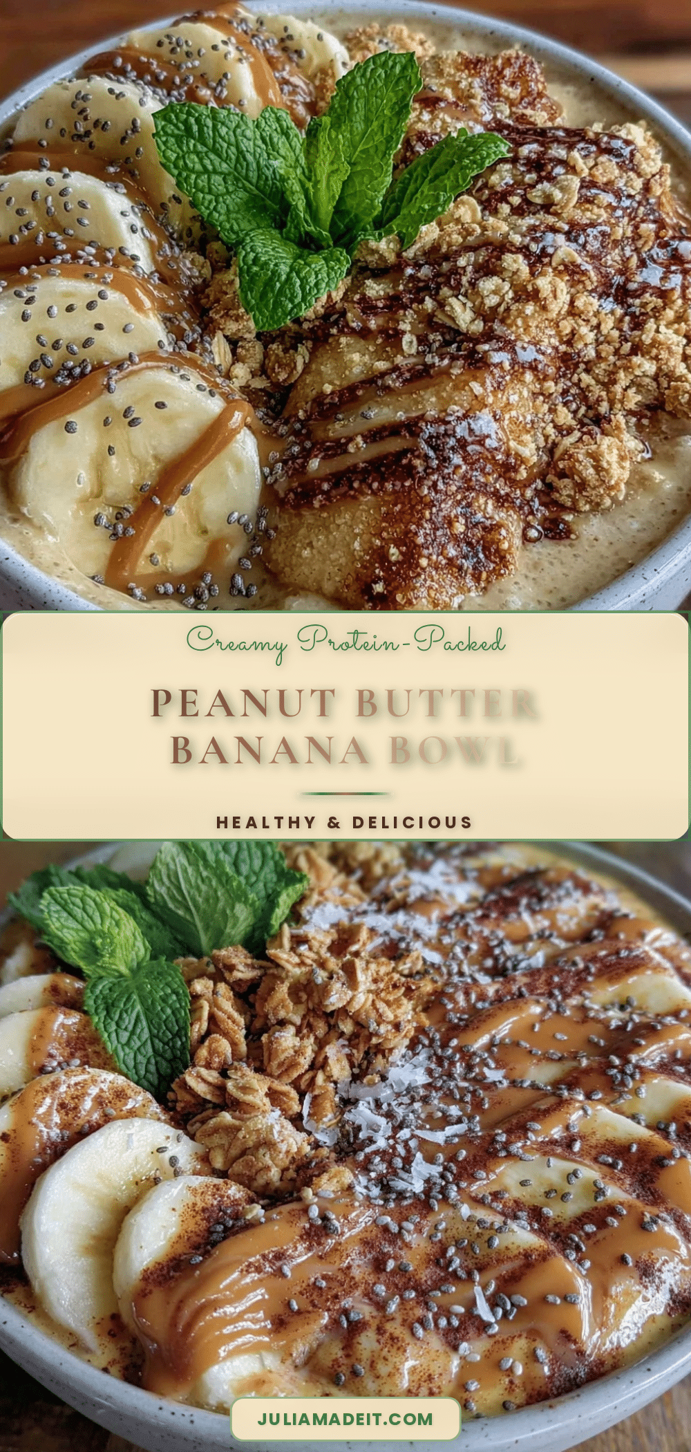 peanut butter banana smoothie bowl recipe