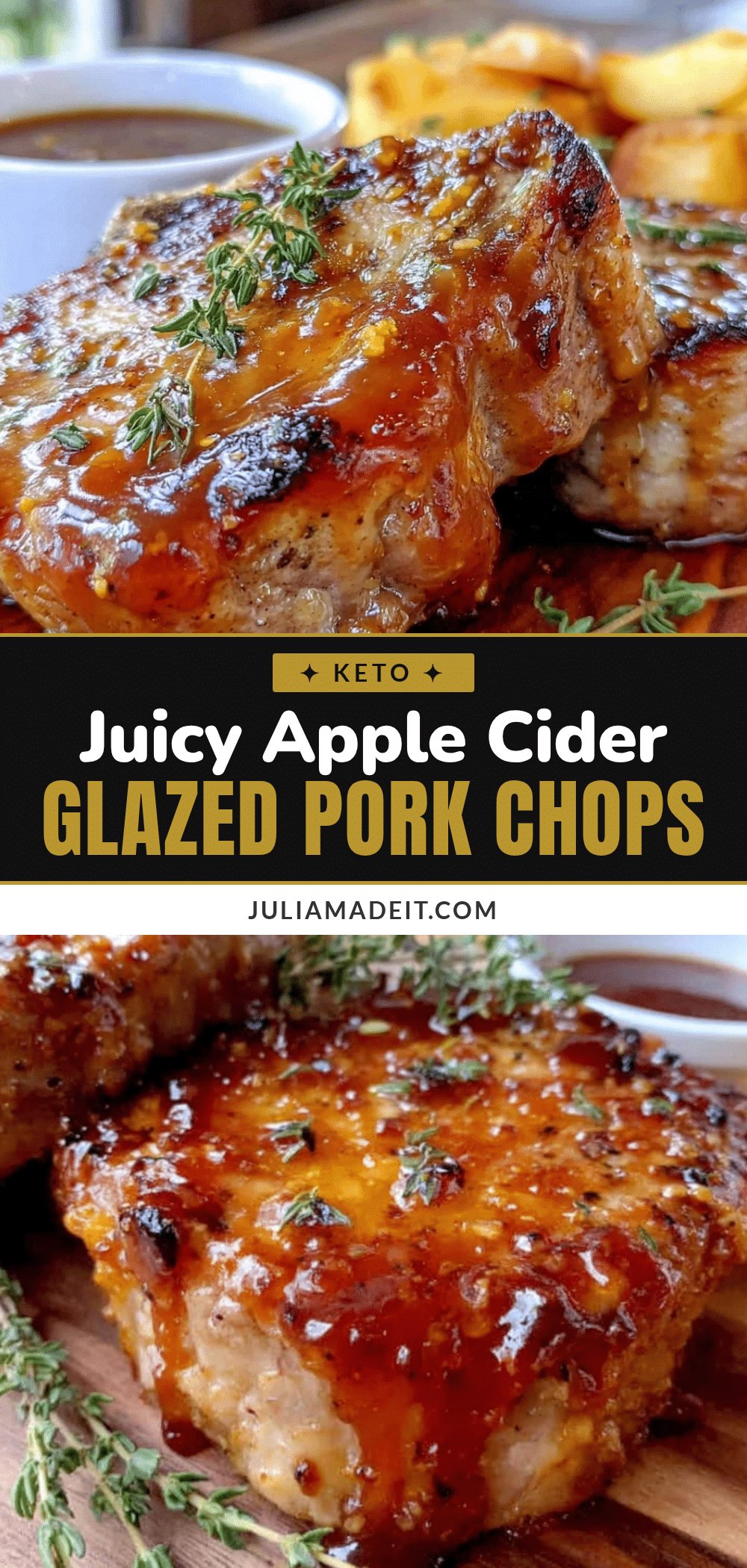 savory apple cider glazed pork chops recipe