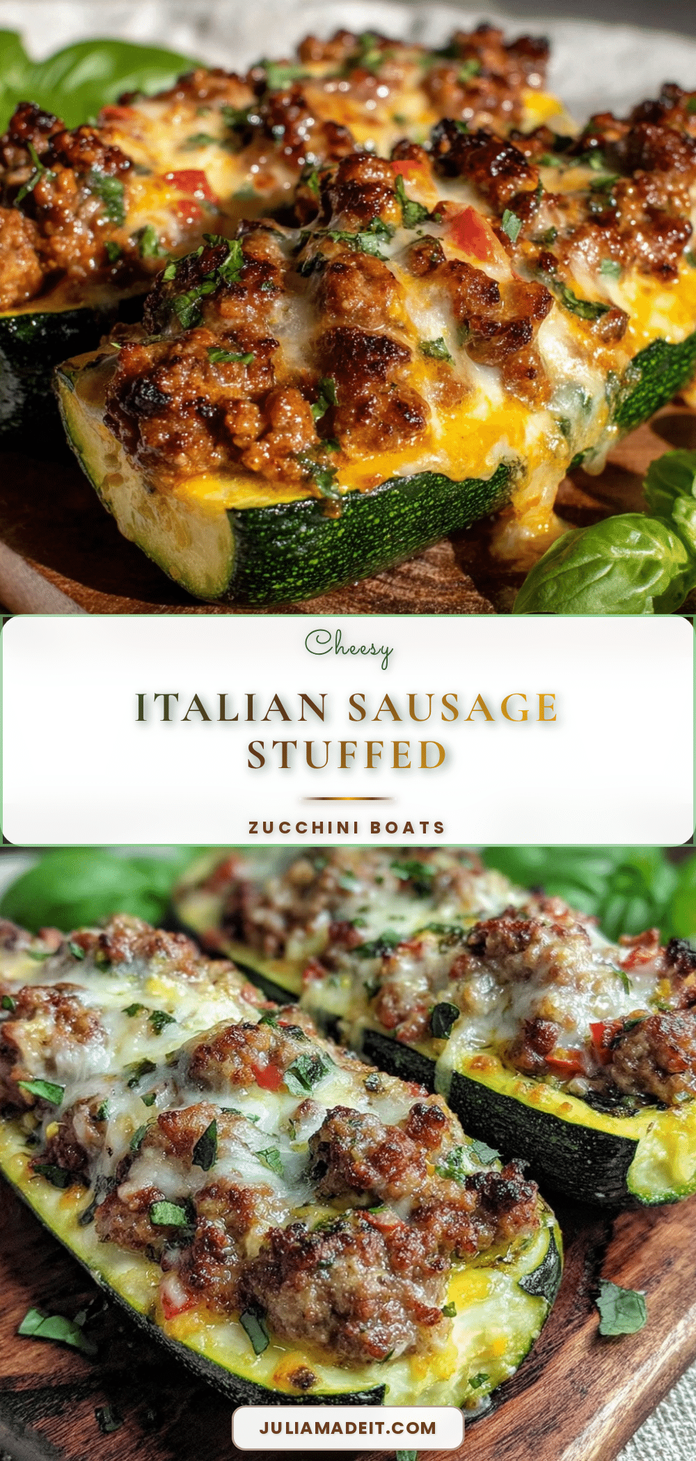 savory stuffed zucchini boats recipe