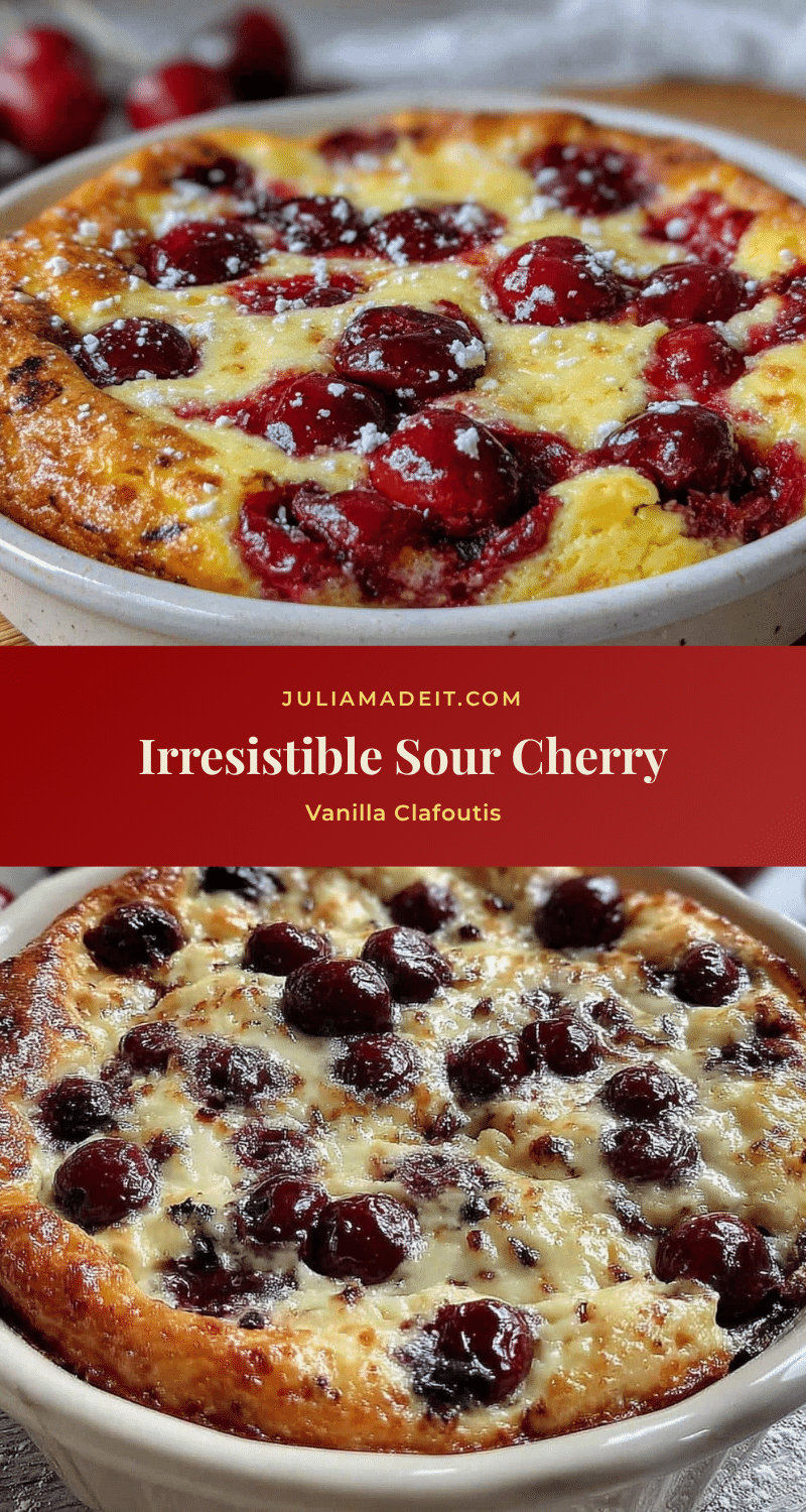 sour cherry vanilla bean clafoutis recipe