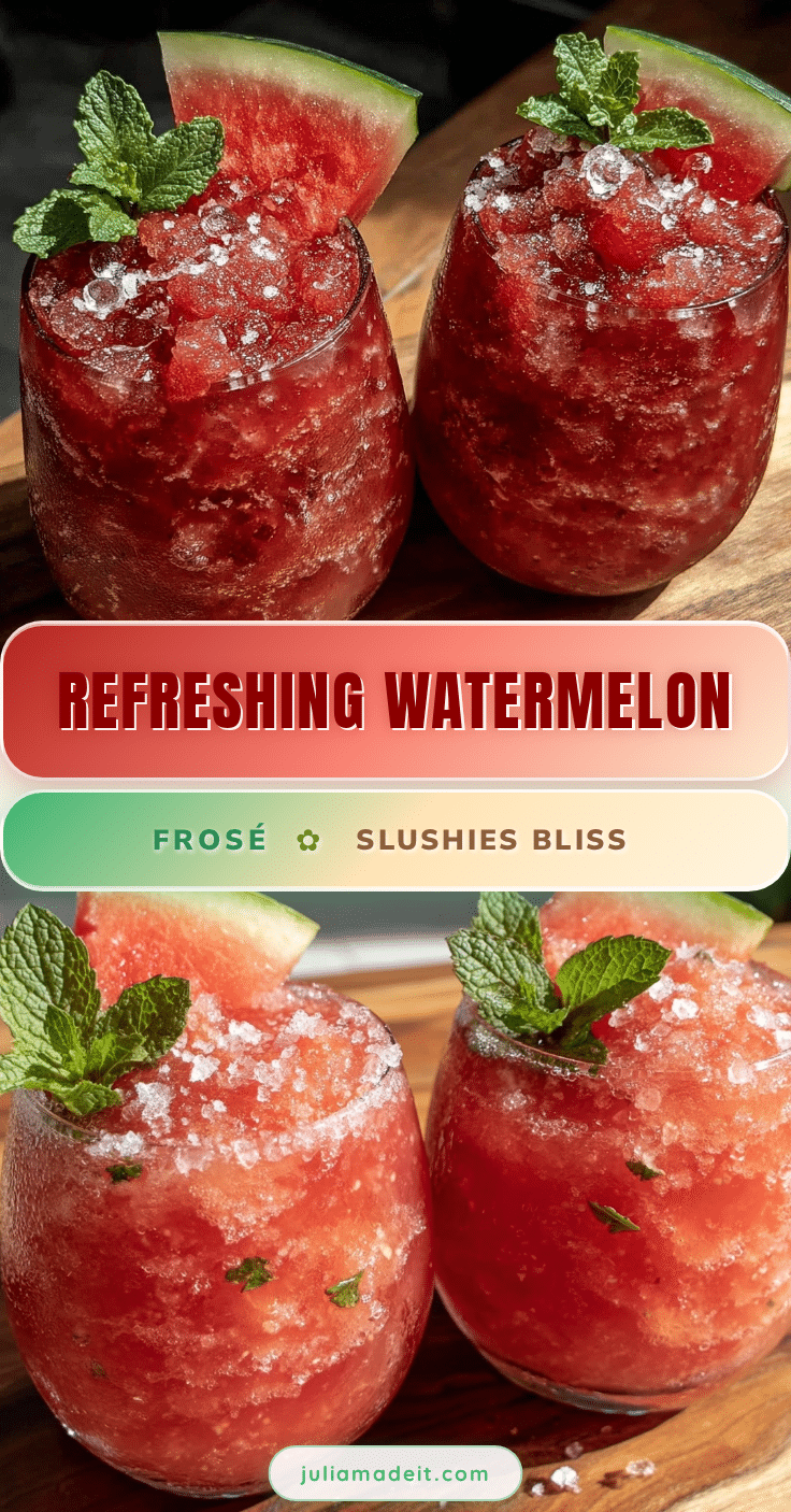 watermelon frosé slushies recipe