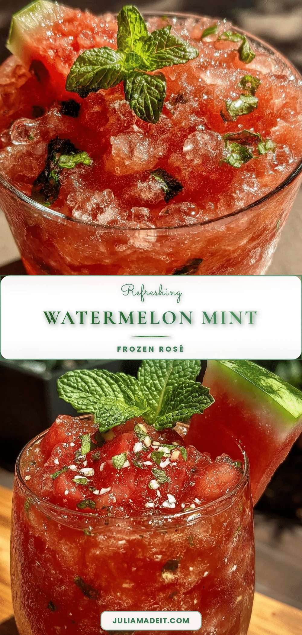 watermelon mint frosé cocktail recipe