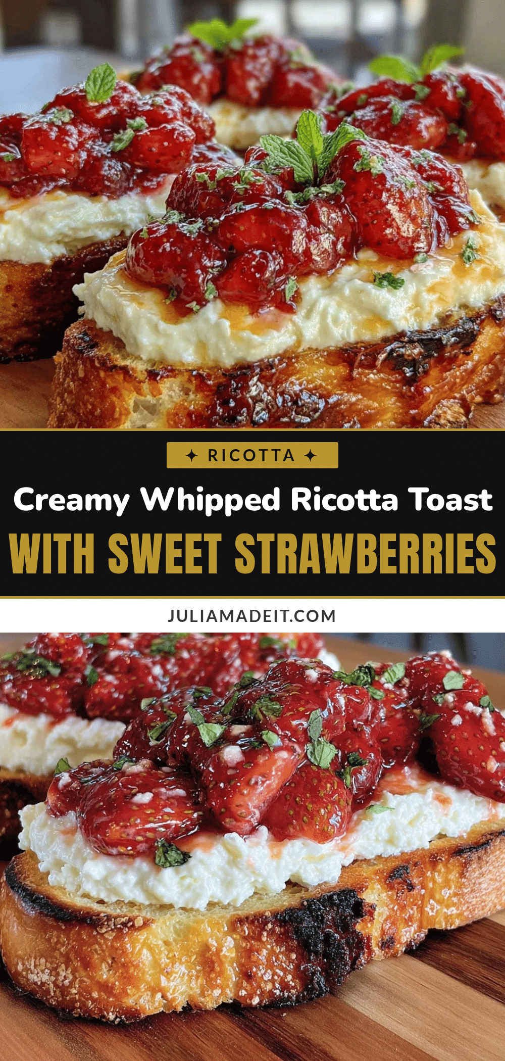 whipped ricotta toast recipe