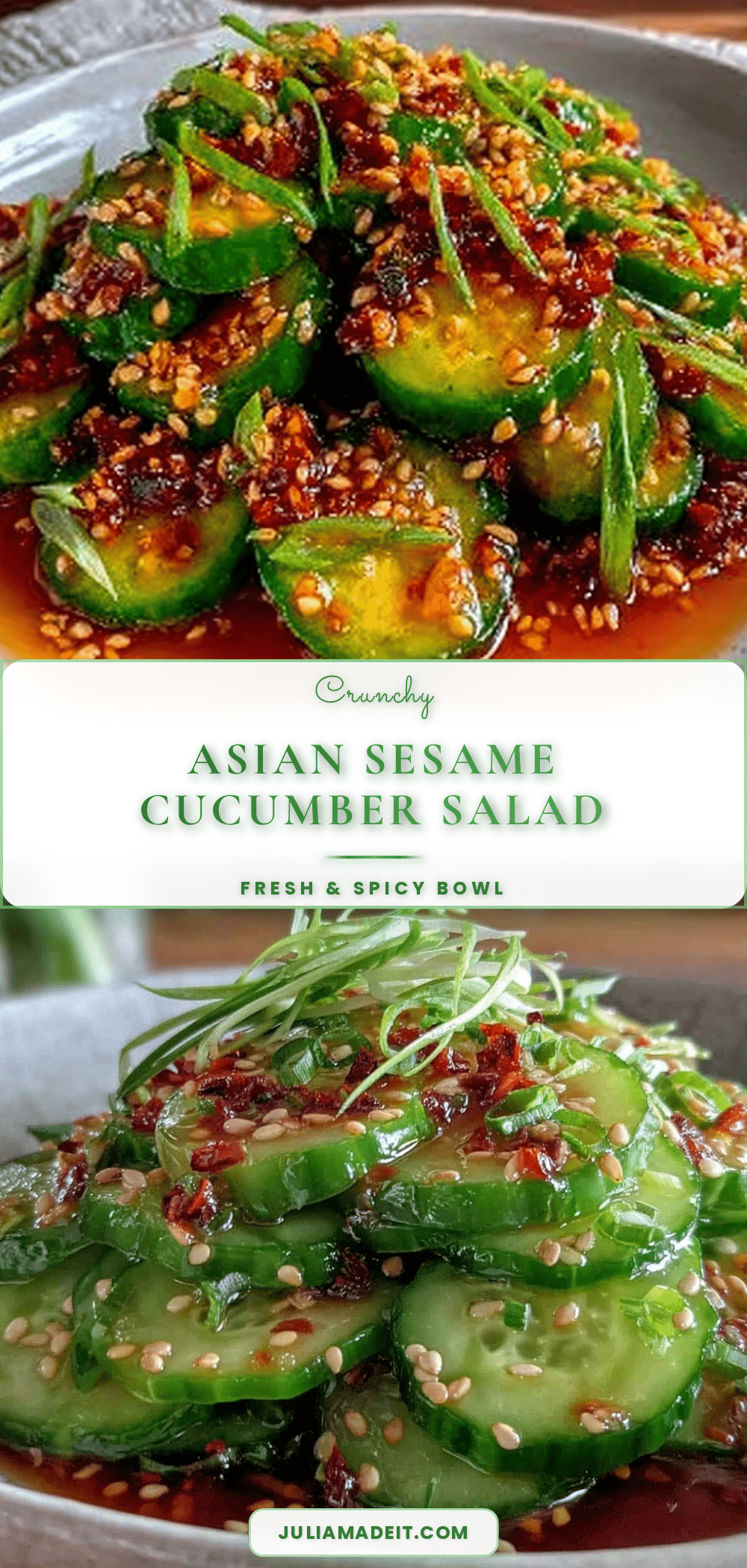 Asian sesame cucumber salad recipe