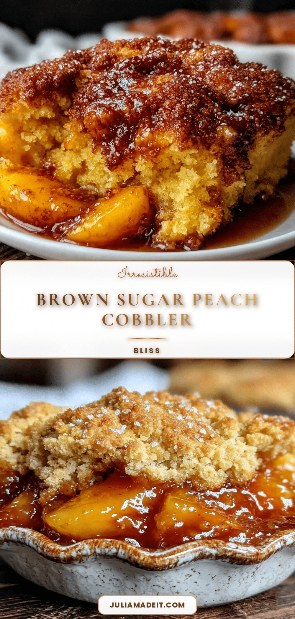 brown sugar peach cobbler recipe