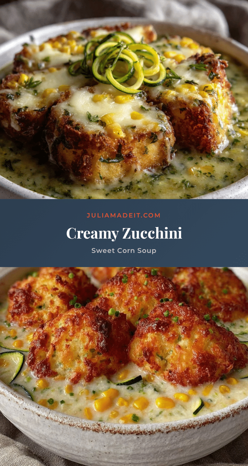 creamy zucchini and sweet corn soup recipe