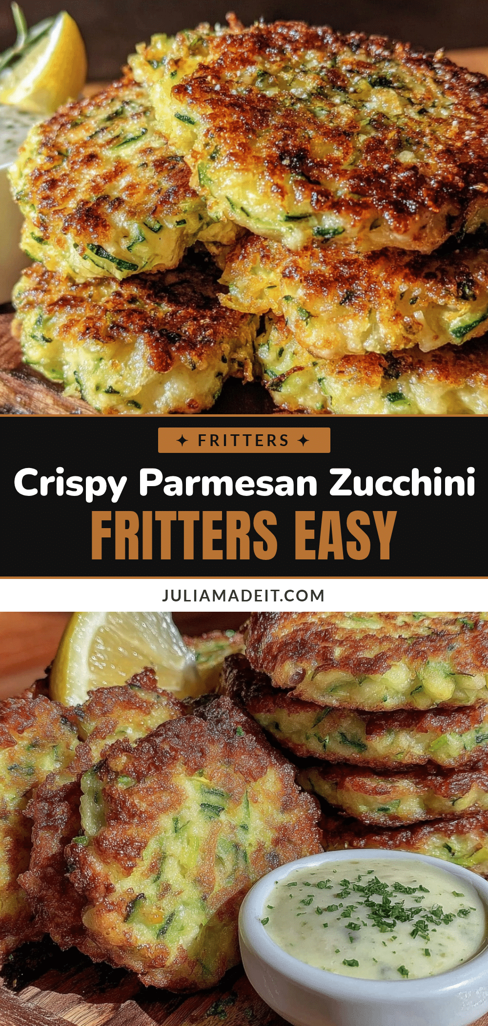 crispy Parmesan zucchini fritters recipe