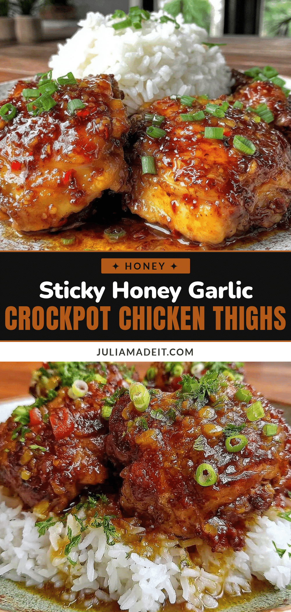 crockpot honey garlic chicken thighs recipe