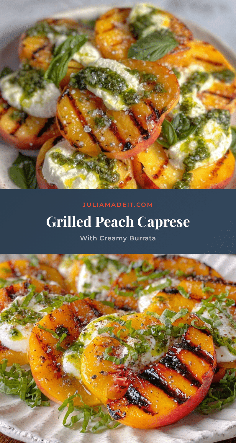fresh grilled peach caprese salad recipe