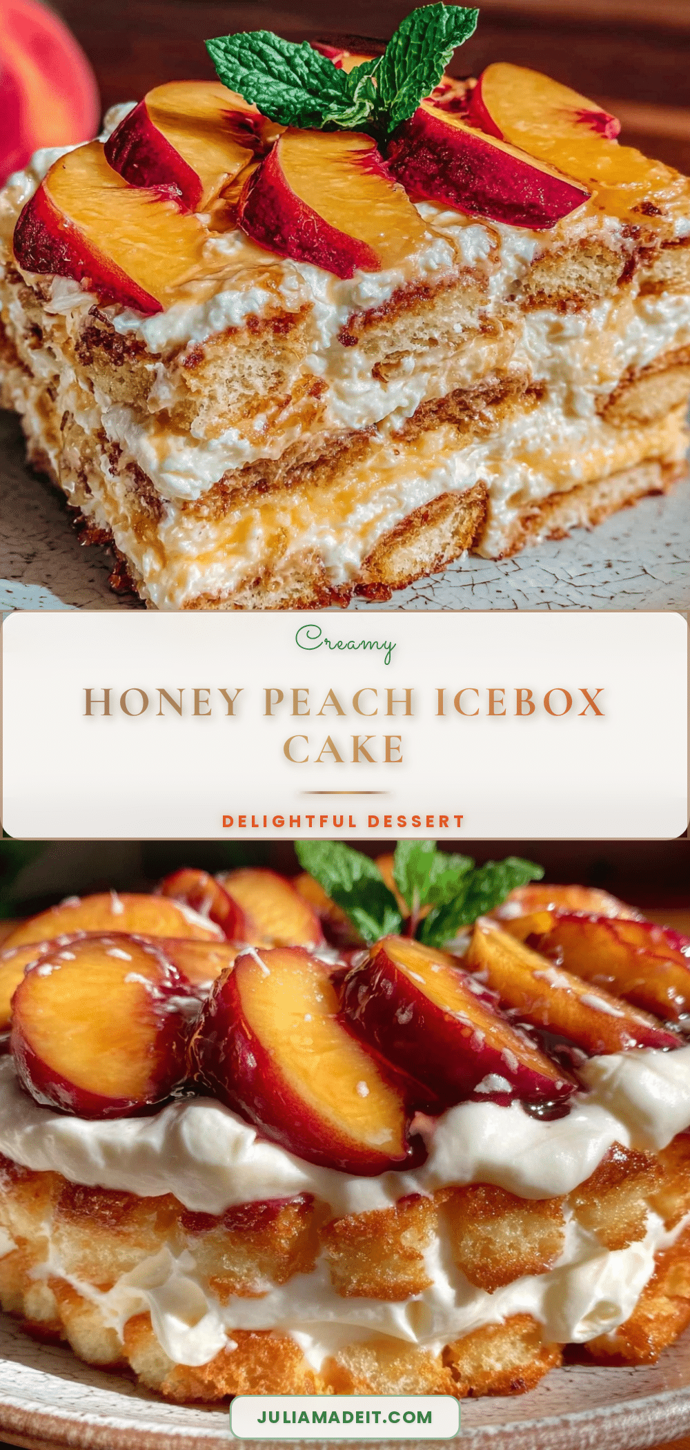 fresh peach icebox cake recipe