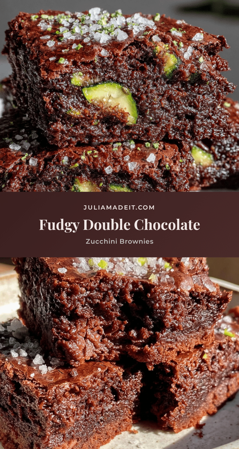 fudgy double chocolate zucchini brownies recipe