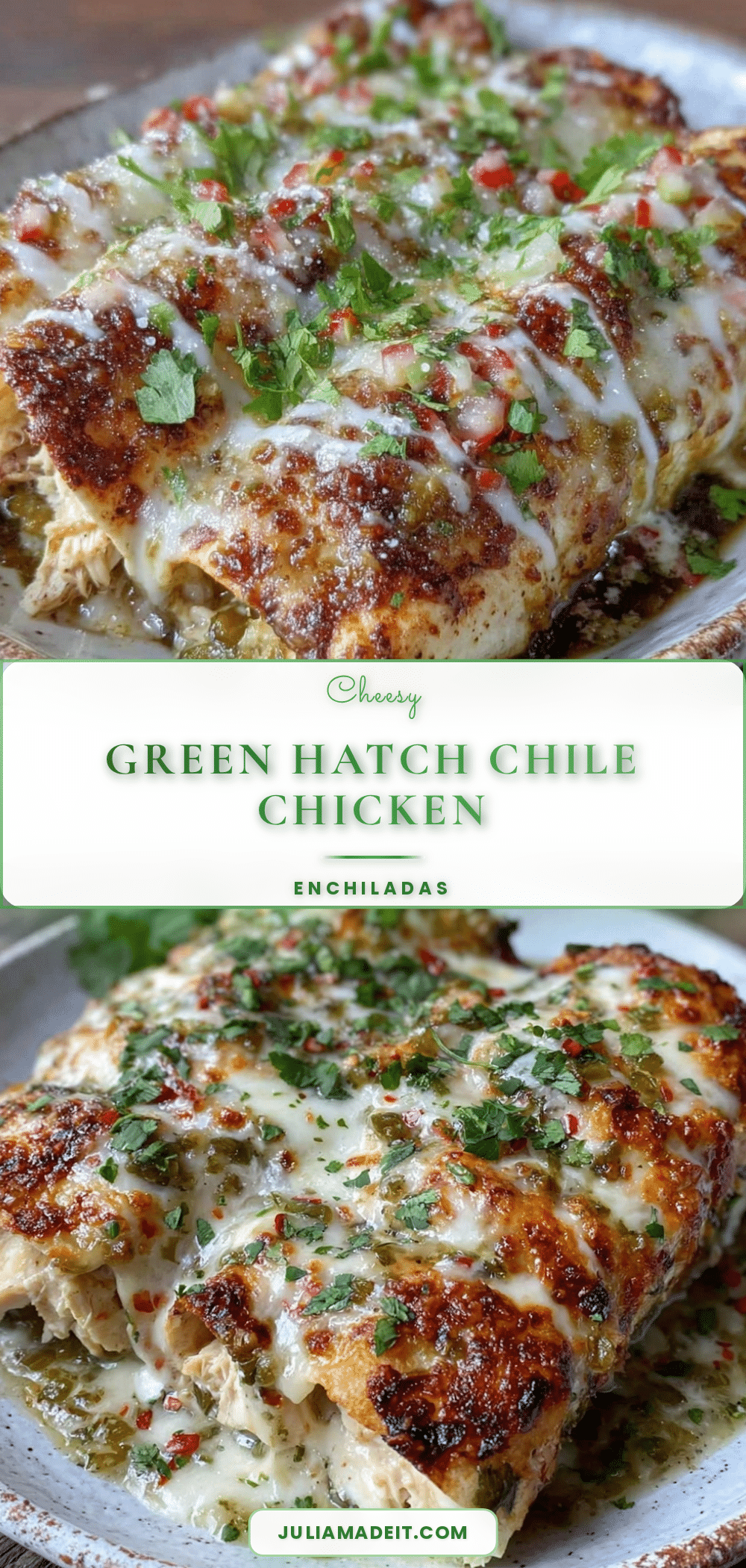 green hatch chile chicken enchiladas recipe