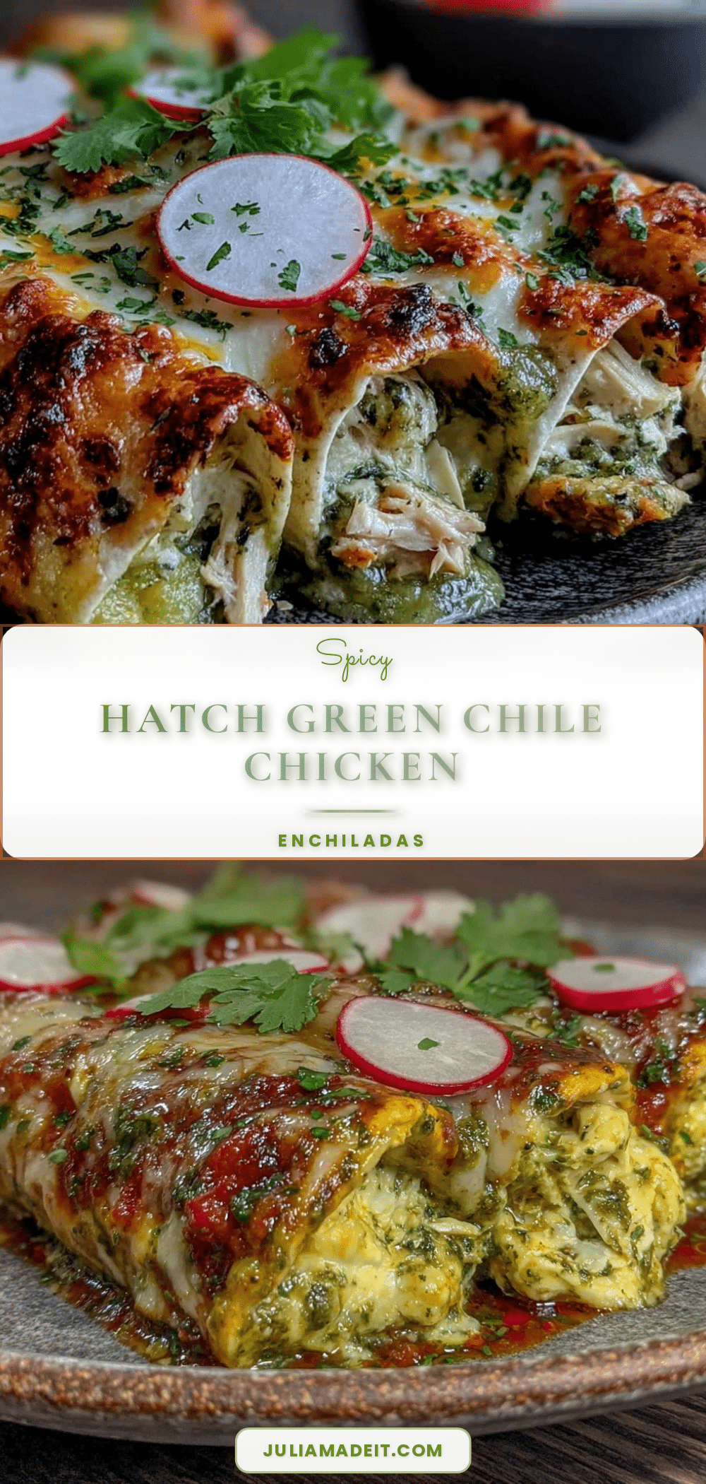 Hatch green chile chicken enchiladas recipe