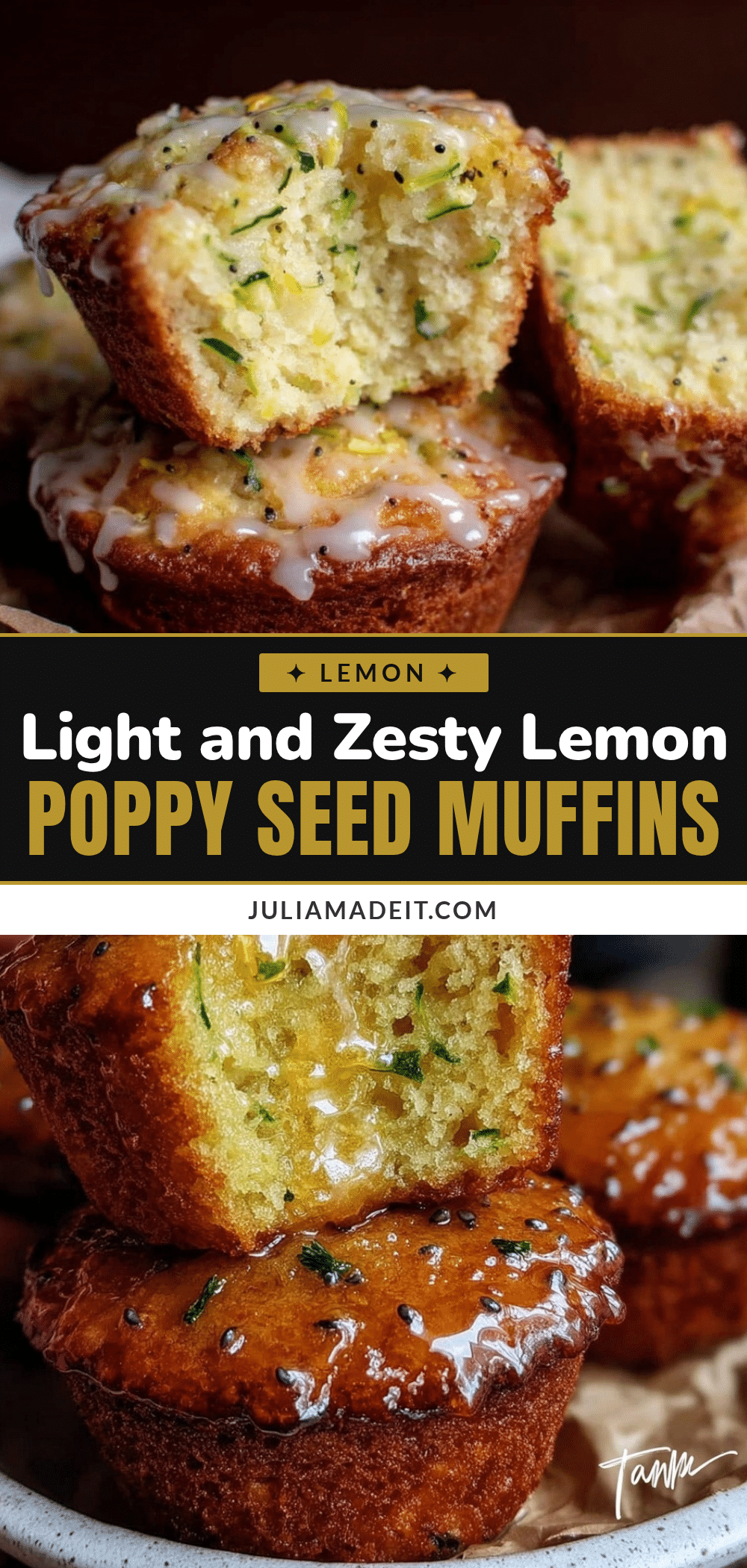 lemon glazed zucchini muffins recipe