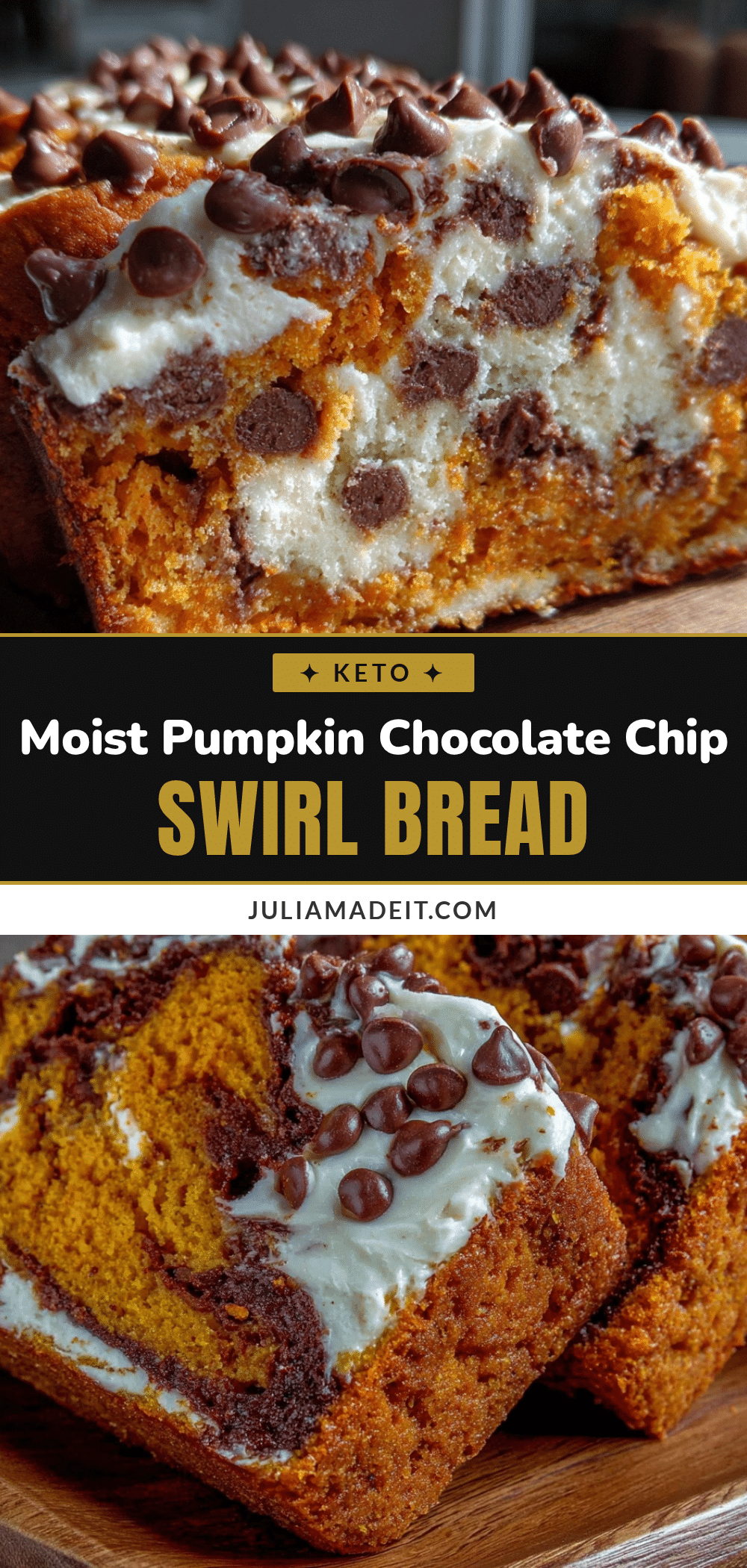 moist pumpkin chocolate chip cream cheese swirl bread recipe