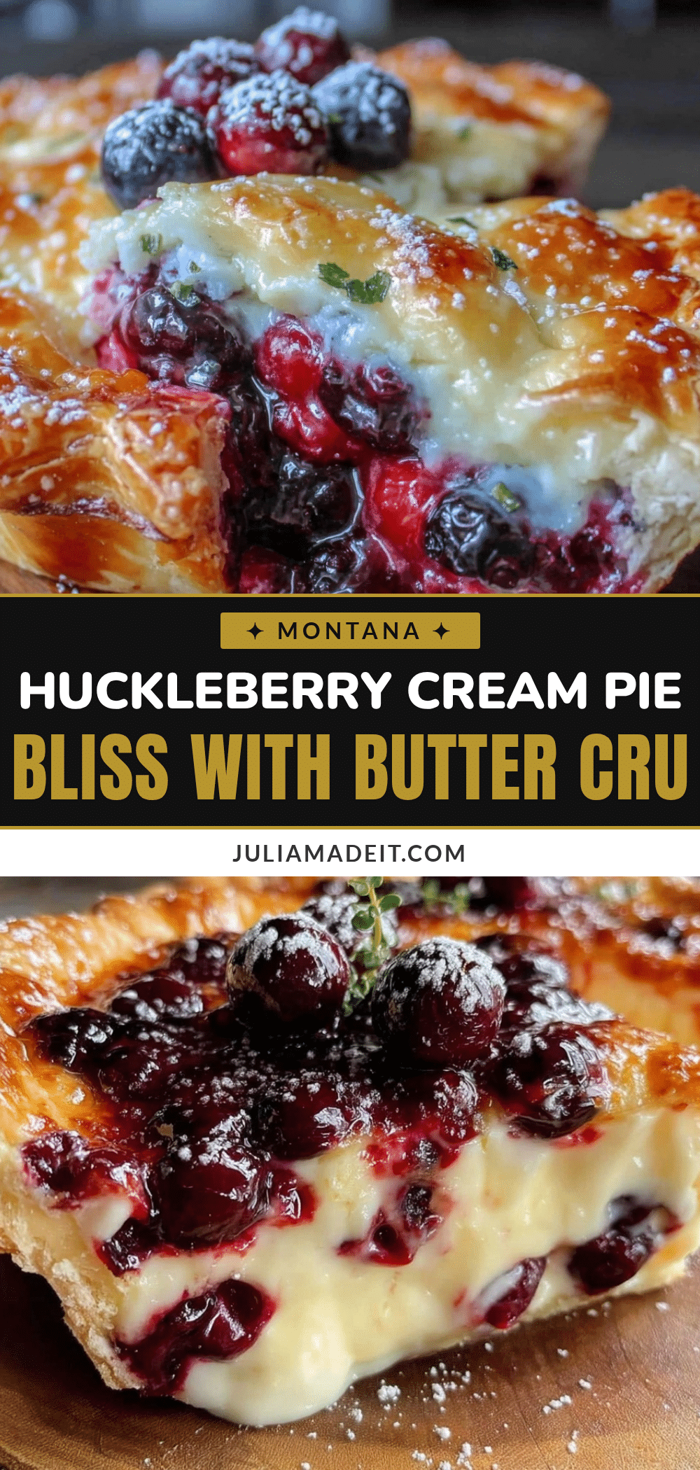 Montana-Style Huckleberry Cream Pie recipe