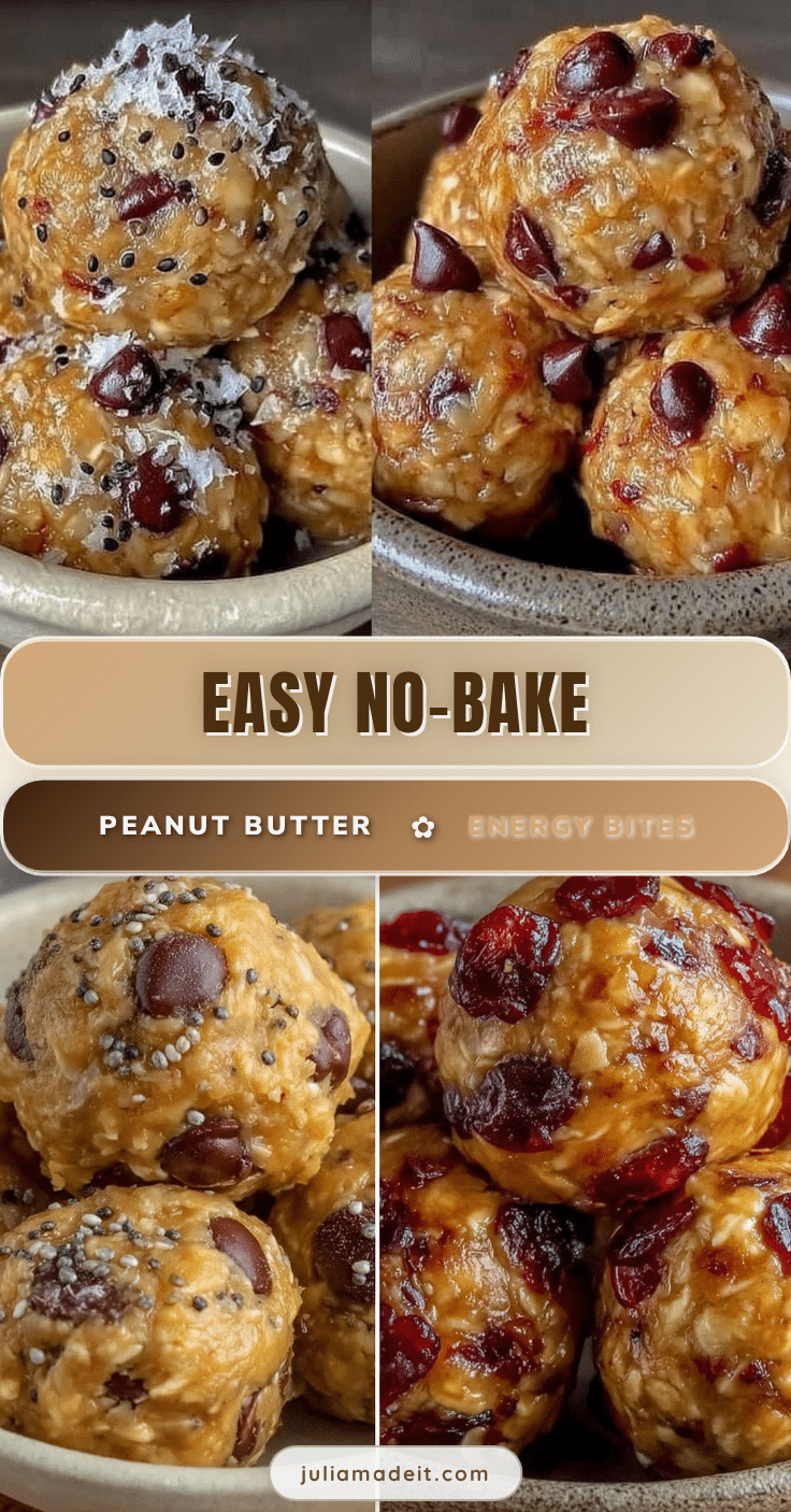 no-bake peanut butter energy bites recipe