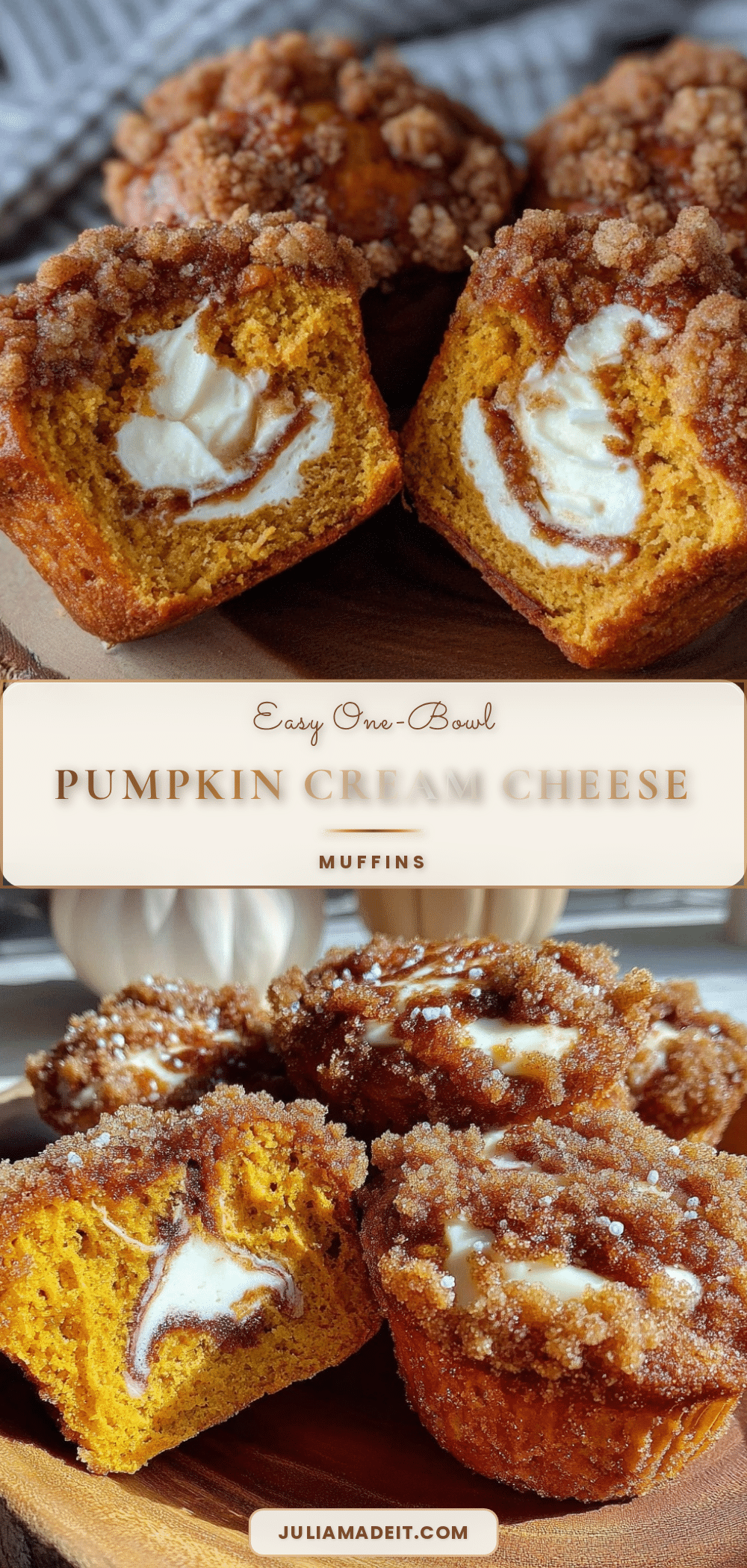 pumpkin cream cheese muffins recipe