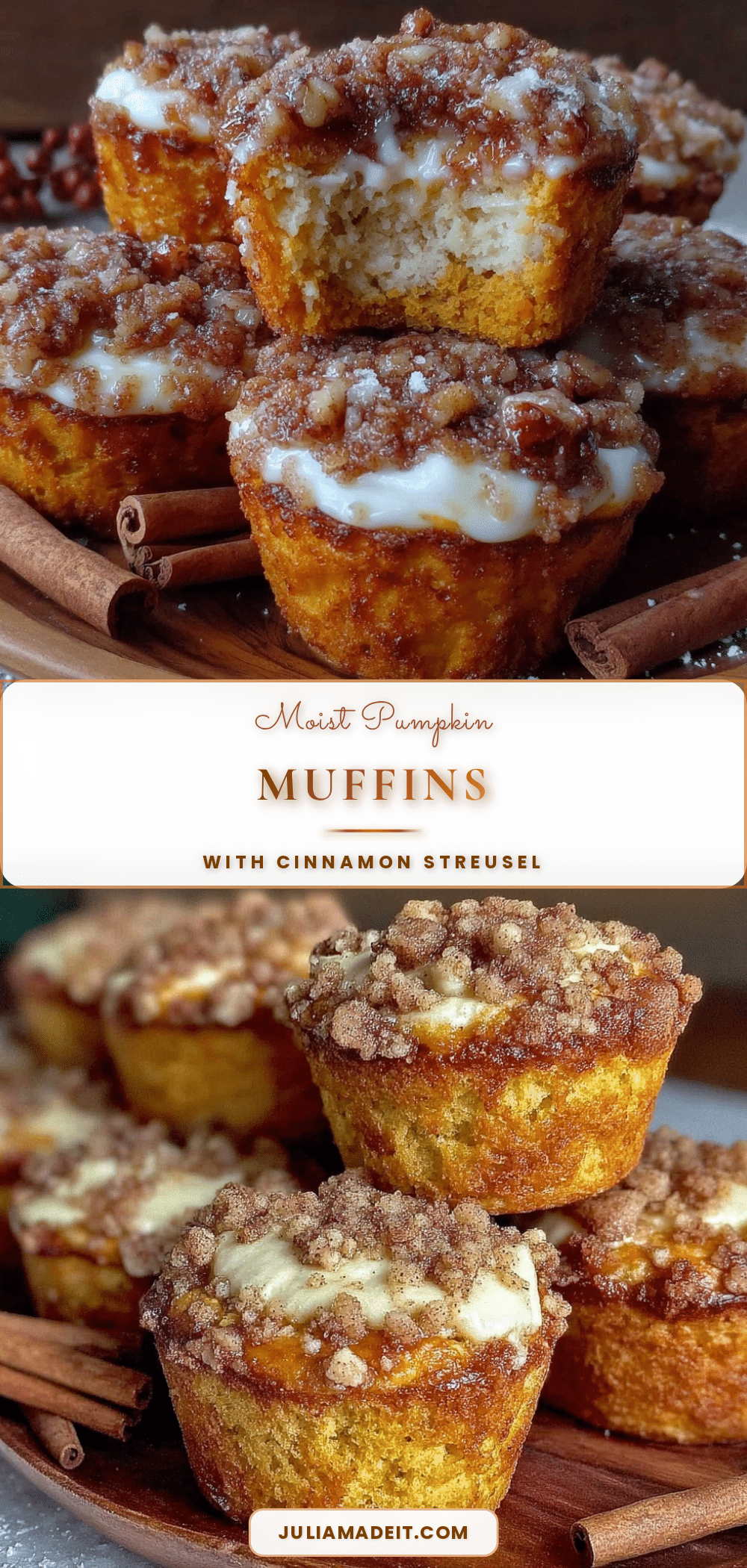 pumpkin cream cheese muffins recipe