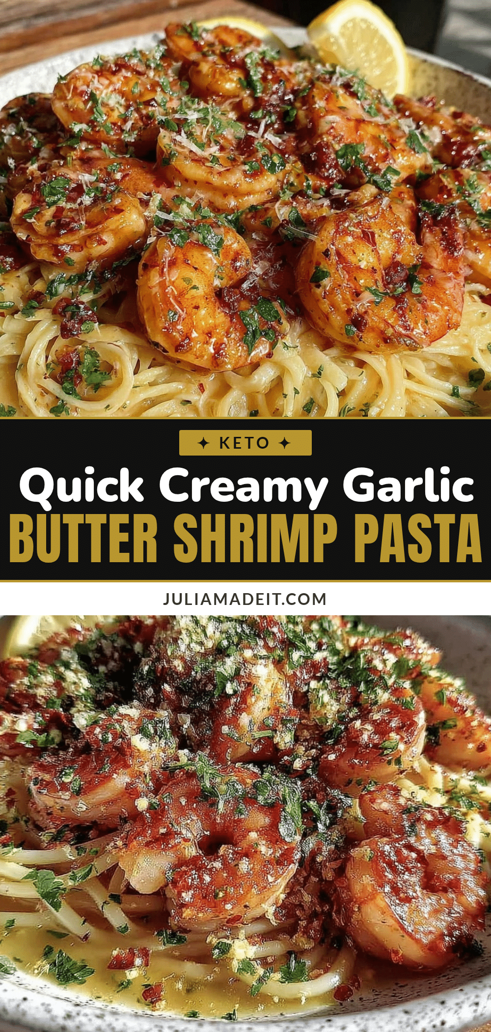 quick garlic butter shrimp pasta recipe