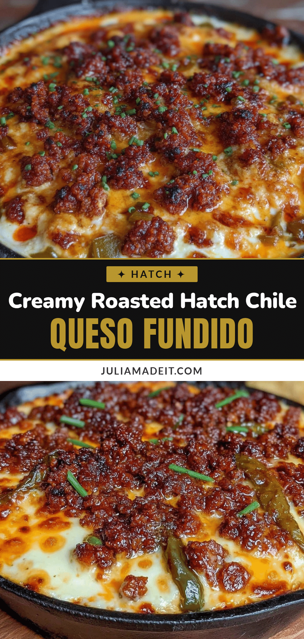 Roasted Hatch Chile Queso Fundido recipe