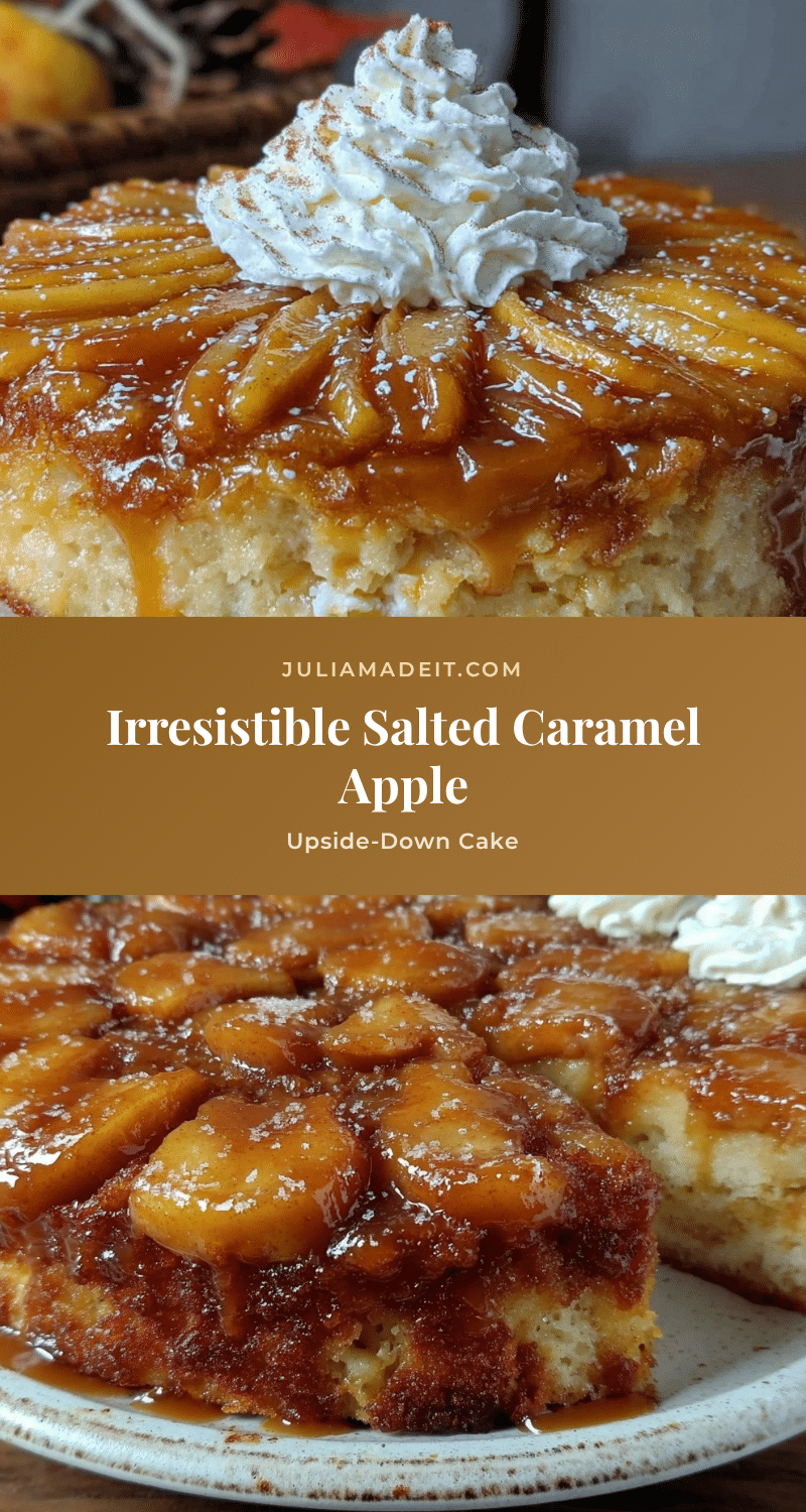 salted caramel apple upside-down cake recipe