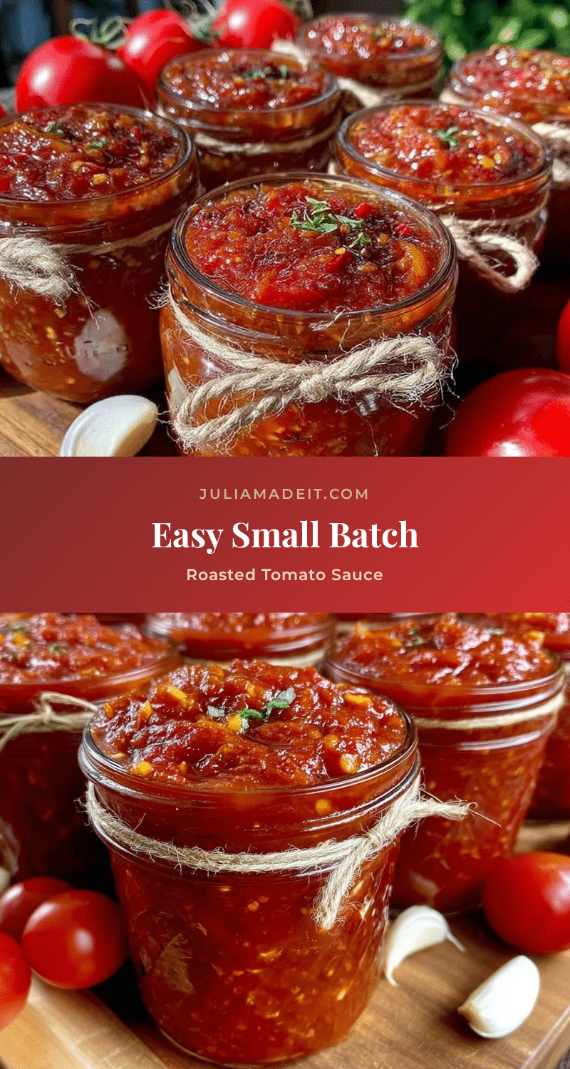 small batch roasted tomato sauce recipe