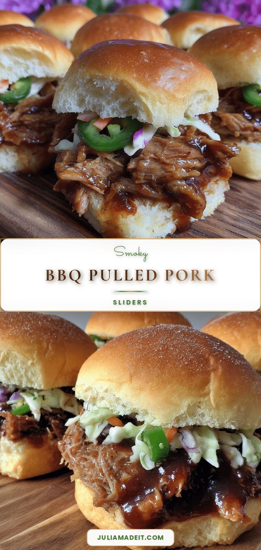 smoked BBQ pulled pork sliders recipe