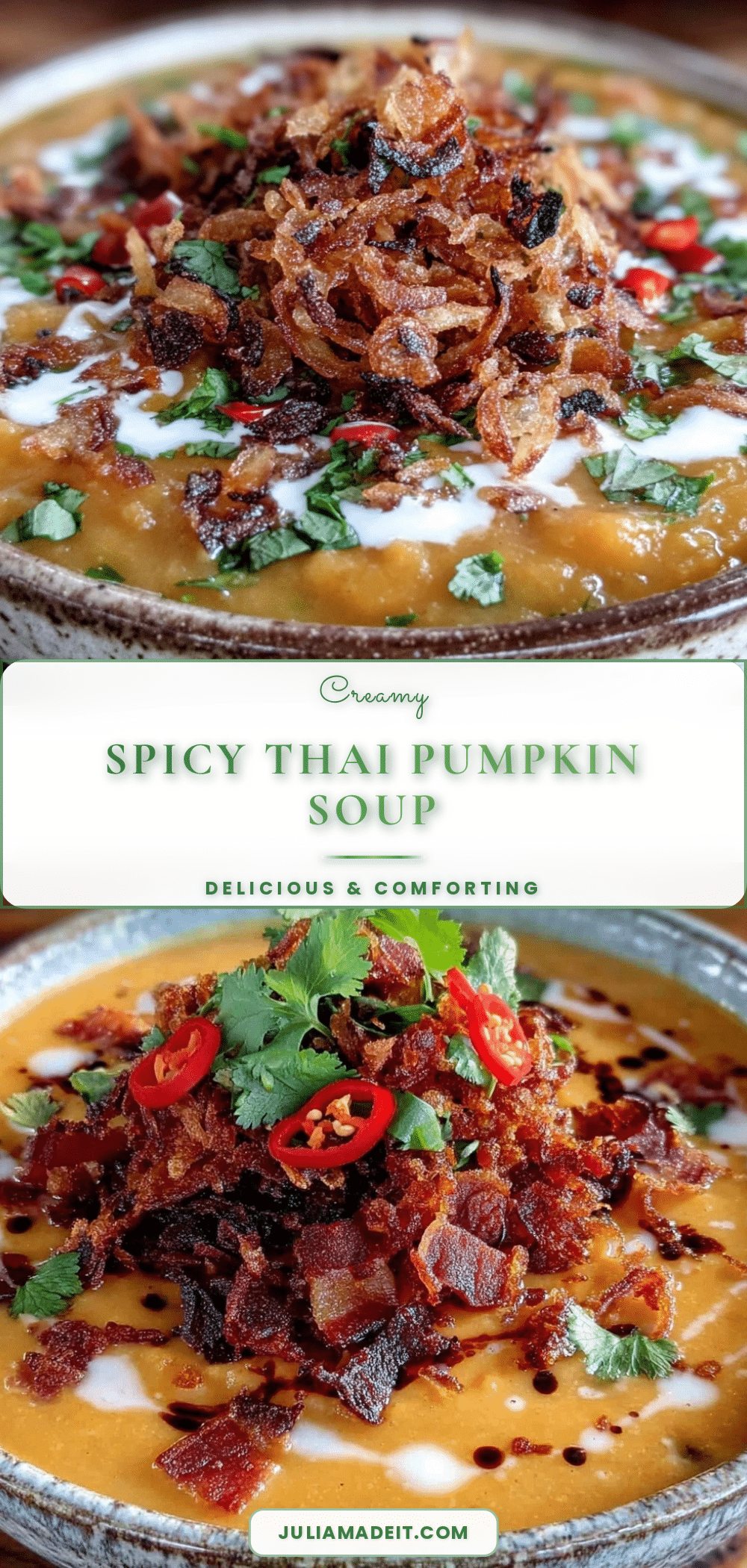 spicy Thai pumpkin coconut milk soup recipe