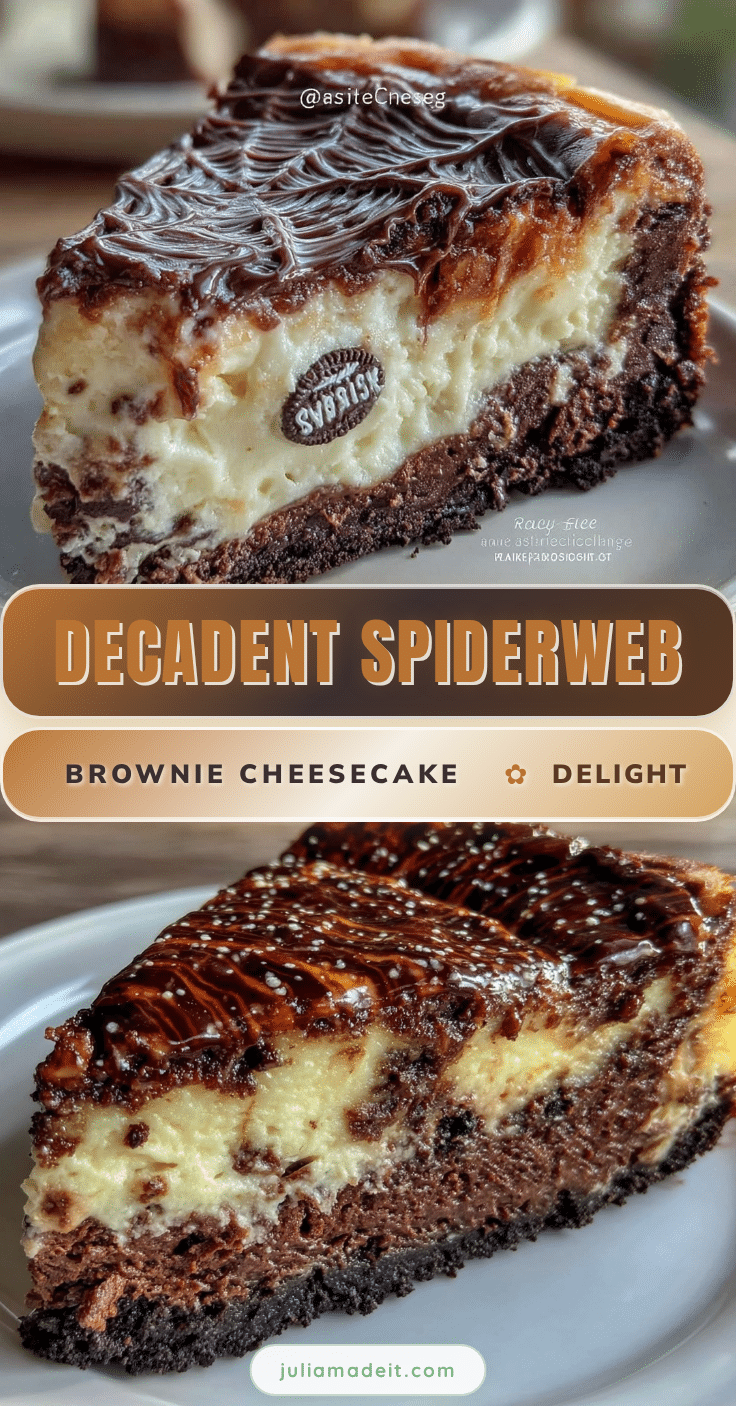 spiderweb brownie cheesecake recipe