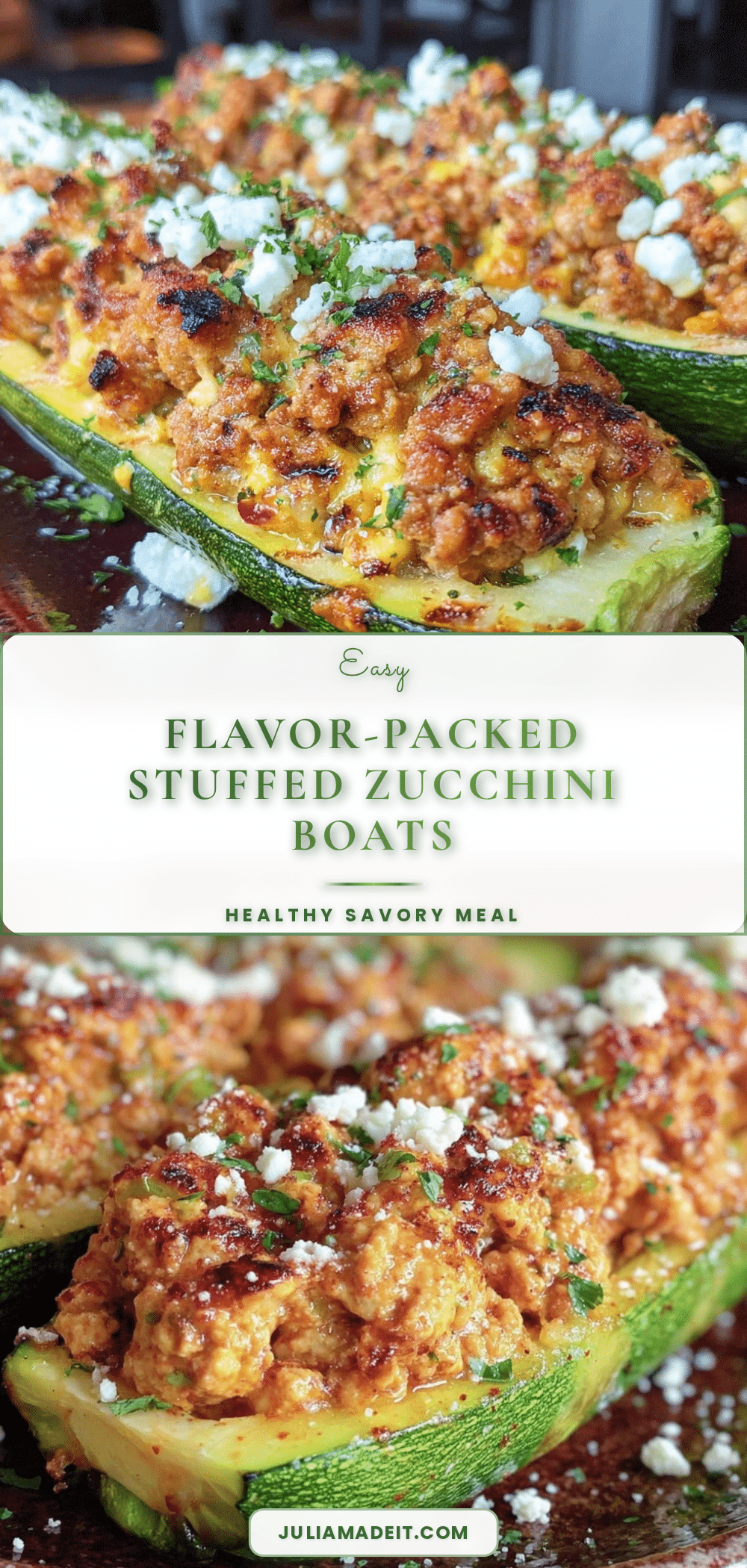 stuffed zucchini boats recipe