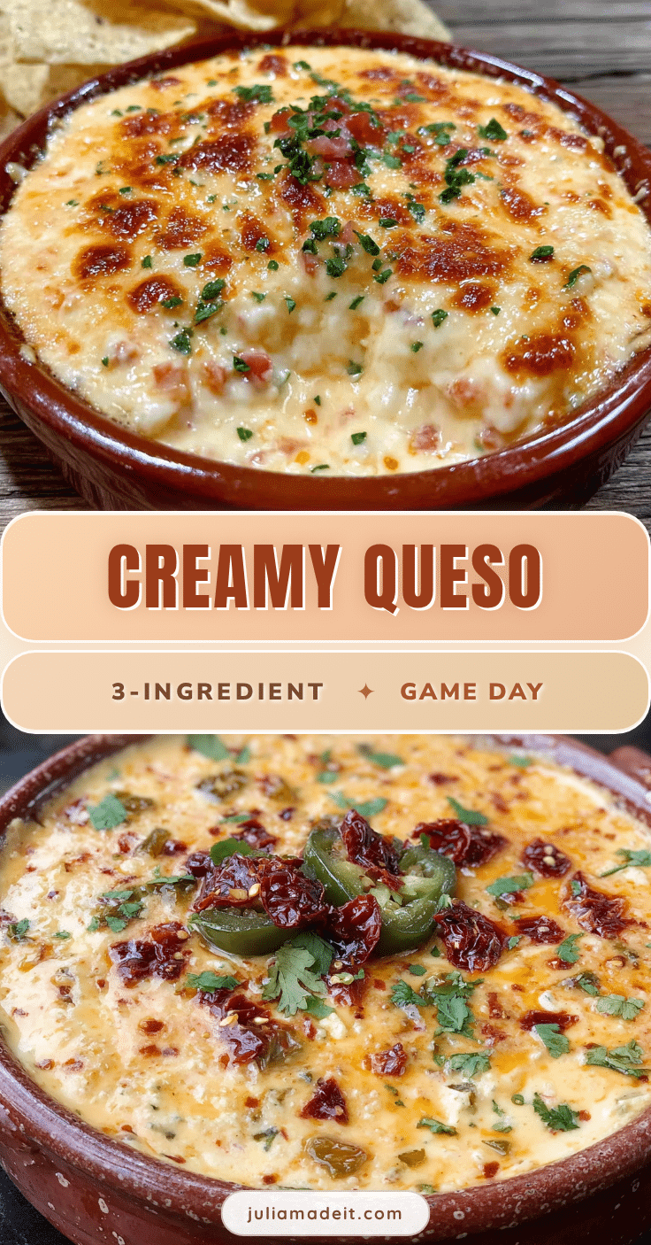 3-ingredient game day queso dip recipe